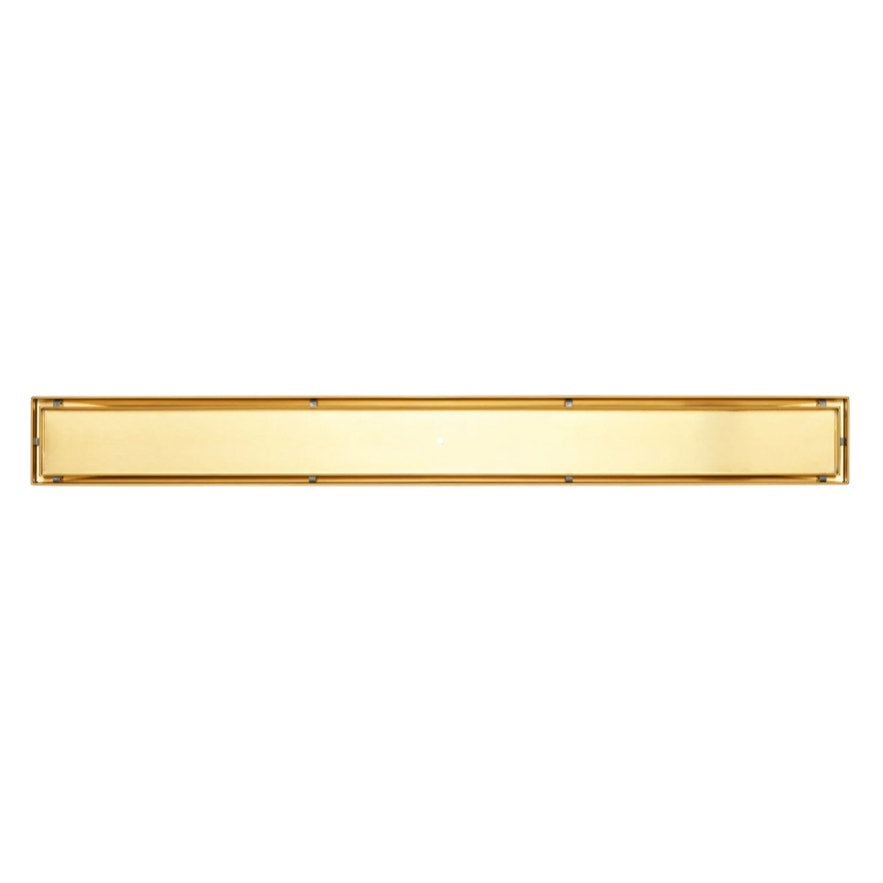 Signature Hardware 482706 Cohen 28" Tile Insert Linear Shower Drain - Brush Gold