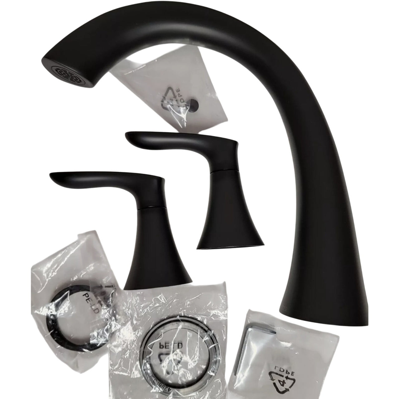 Pfister RT6-5WRB Weller Deck Mounted Roman Tub Filler Trim - Matte Black