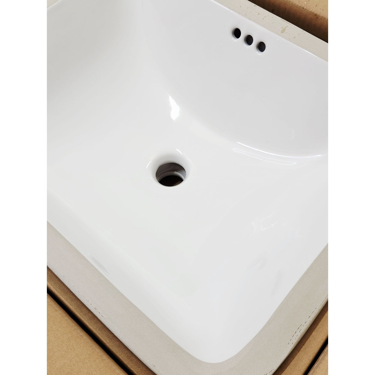 Signature Hardware 498227 Mangrove 18" Rectangle Undermount Bathroom Sink -White