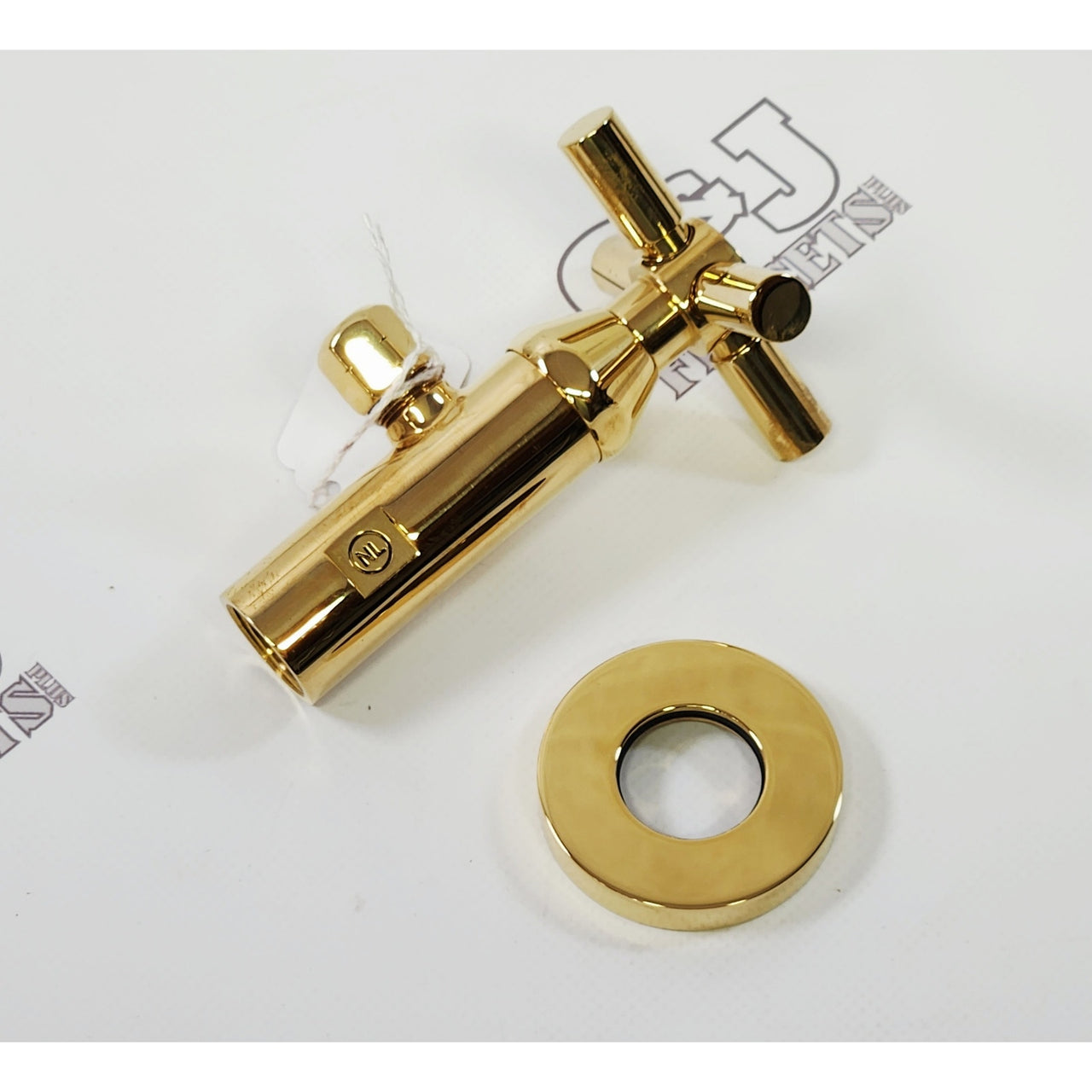 California Faucets 9000-30X-PBV Descanso Angle Stop-Polished Brass Uncoated READ