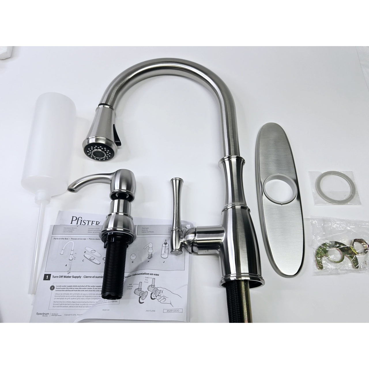 Pfister GT529-WH1S Wheaton 1.8 GPM Pull Down Kitchen Faucet - Stainless Steel