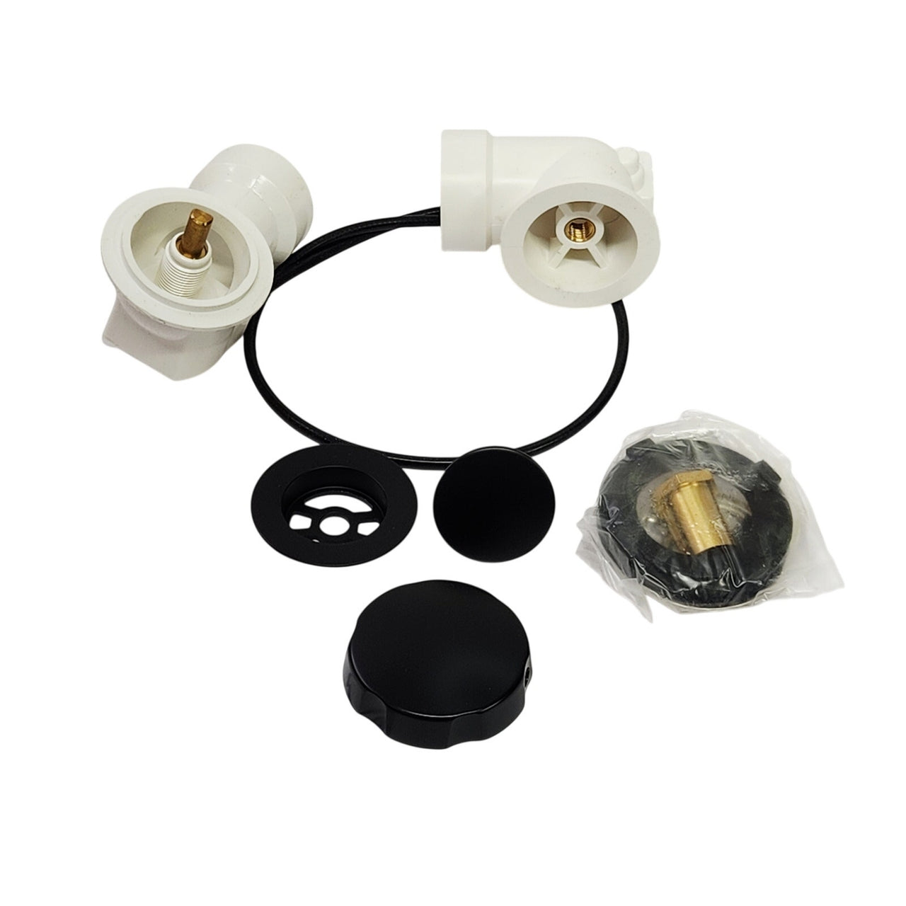 Signature Hardware 478496 PVC Cable Drain & Overflow - Matte Black