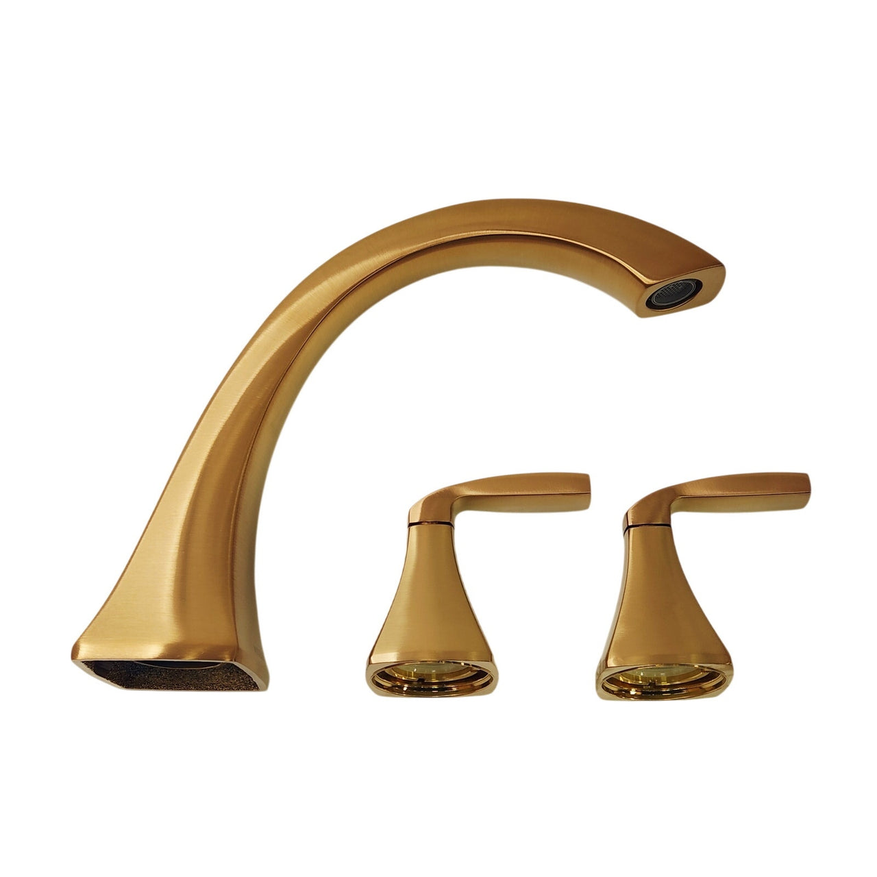 Moen T693BG Voss Deck Mounted Roman Tub Filler Trim Less Valve - Brushed Gold