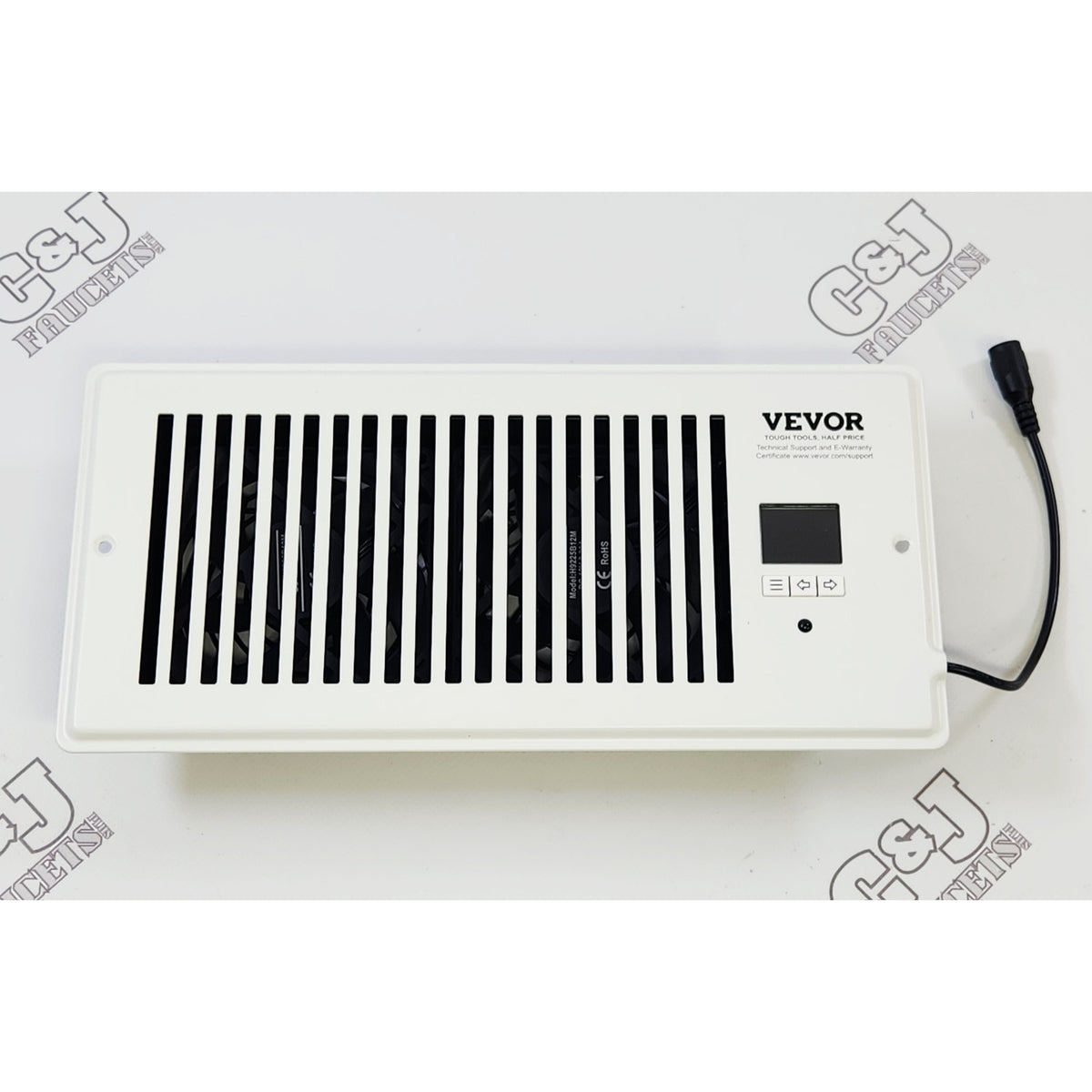 Vevor HAB-410W 4" x 10" Smart Quiet Air Vent Register Booster Fan - White