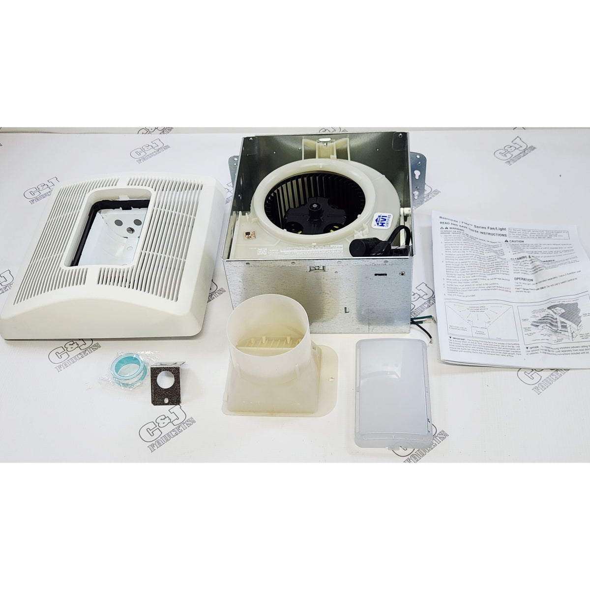 Broan-NuTone A110L Flex 110 CFM Bathroom Exhaust Ventilation Fan Light - White