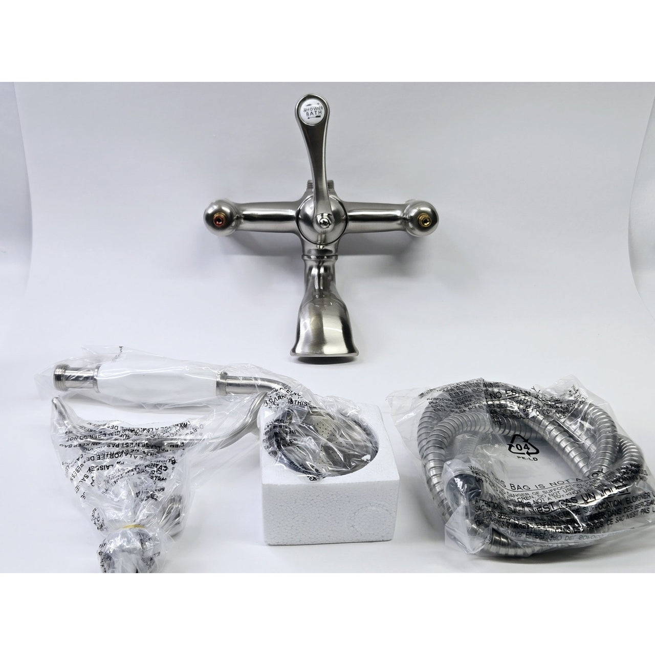 Signature Hardware HL-308-4-NH-BN English Telephone Faucet Body - Brushed Nickel