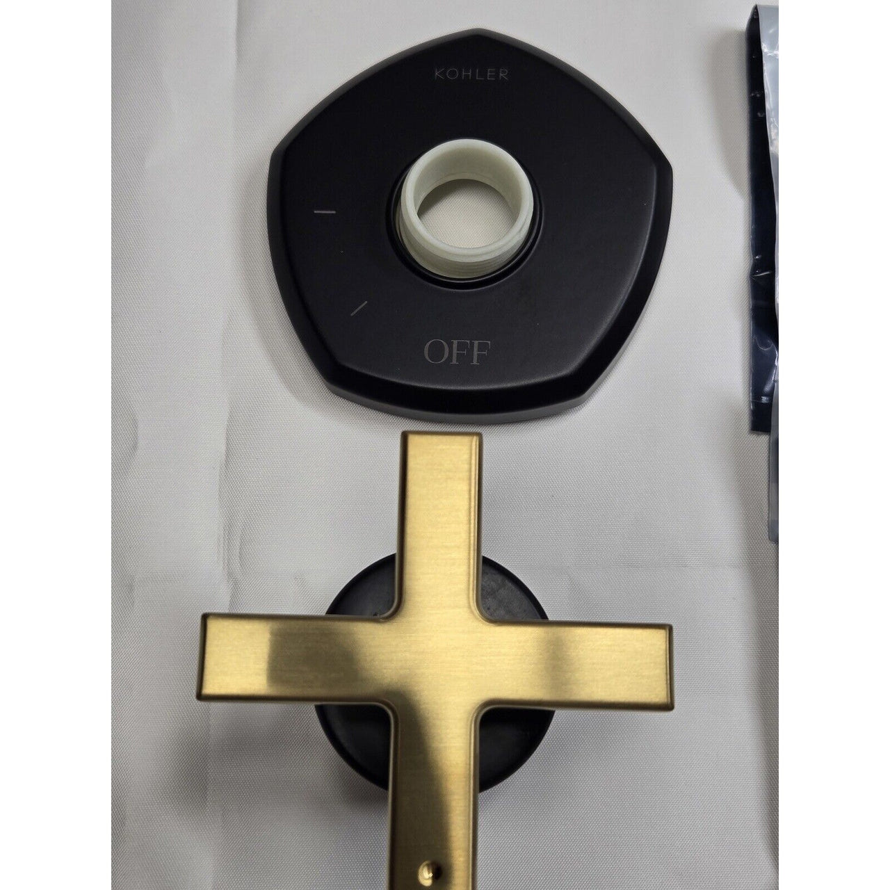 Kohler T27041-3-BMB Occasion Cross Handle Valve Trim, No Valve - Brass/Black