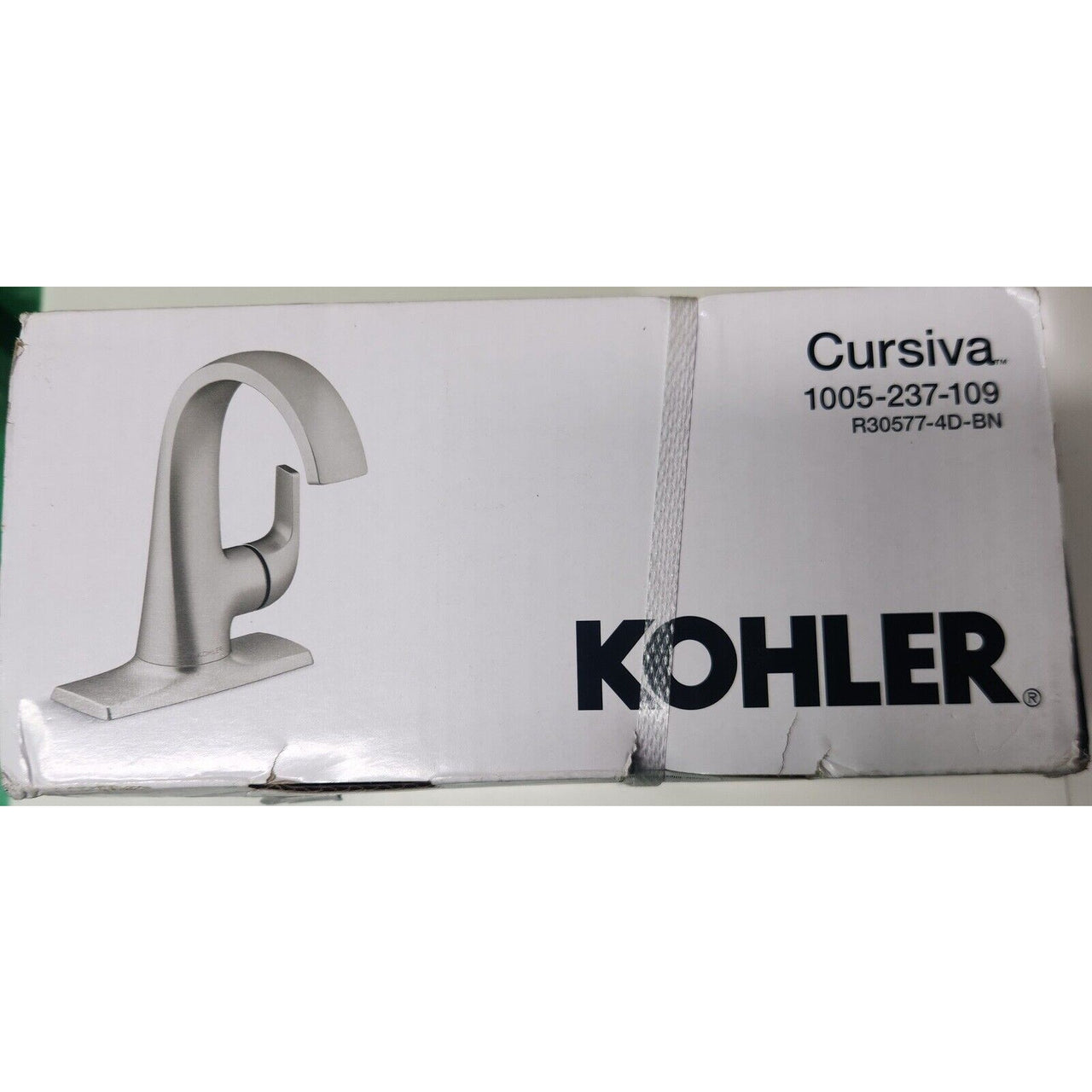 Kohler R30577-4D-BN Cursiva Bathroom Faucet - Vibrant Brushed Nickel