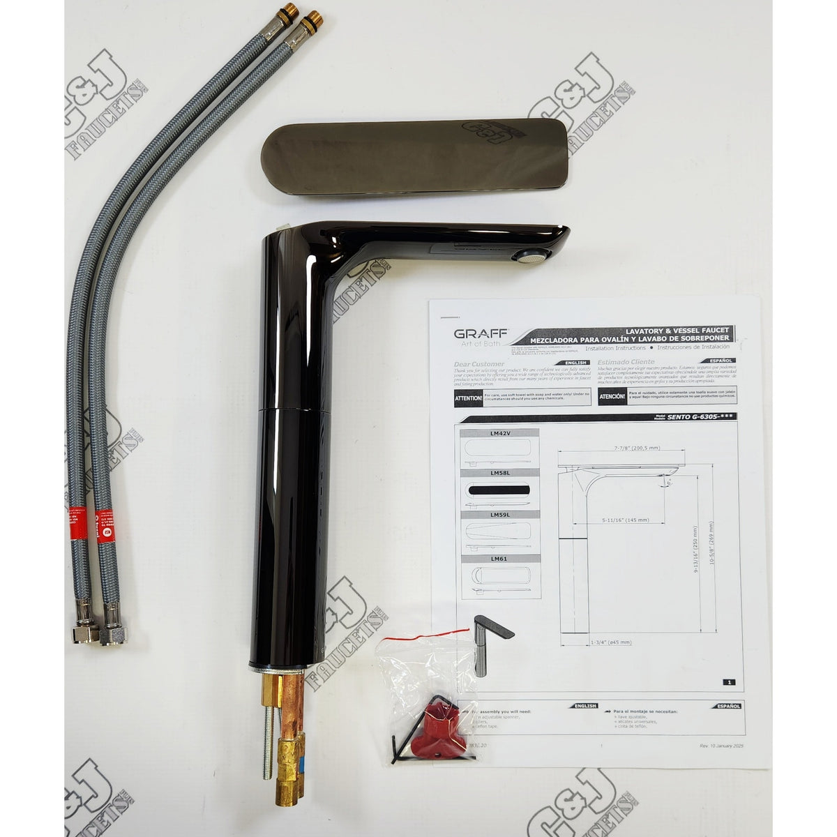 Graff G-6305-LM42V-OX Sento 1.2 GPM Single Hole Bathroom Faucet - Onyx PVD