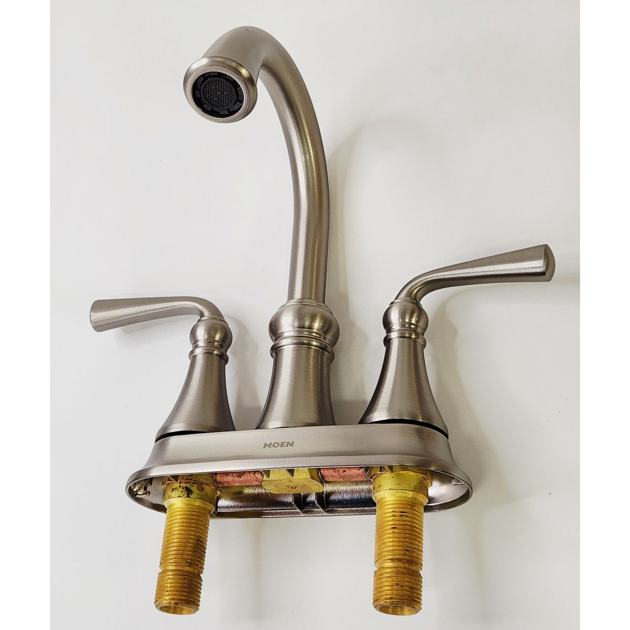 Moen WS84850SRN Wetherly Centerset HighArc Bathroom Faucet -Brushed Nickel READ1