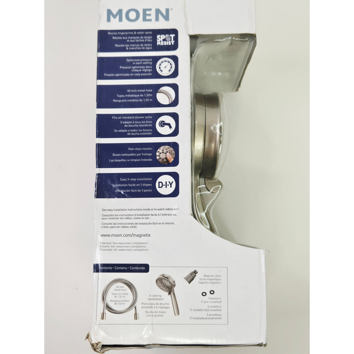 Moen 26000SRN Attract Hand Shower with Adjustable Bracket -Brush Nickel