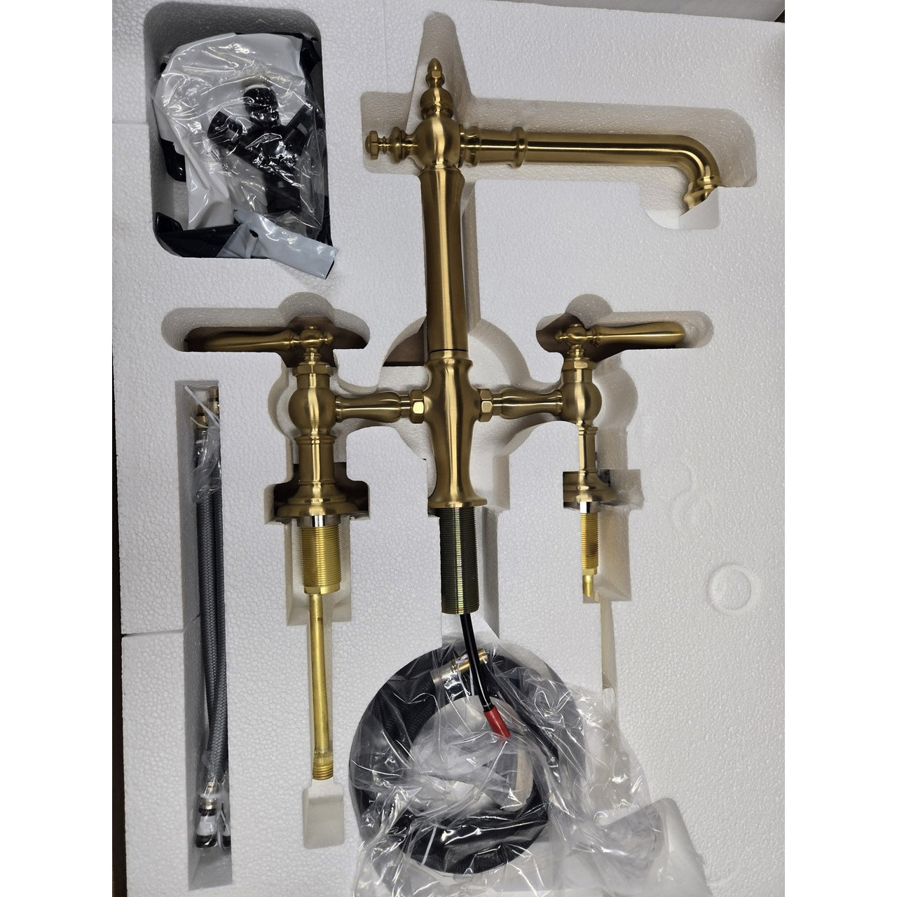 Kohler 76519-4-2MB Artifacts Two-Hole Bridge Kitchen Faucet - Brushed Brass