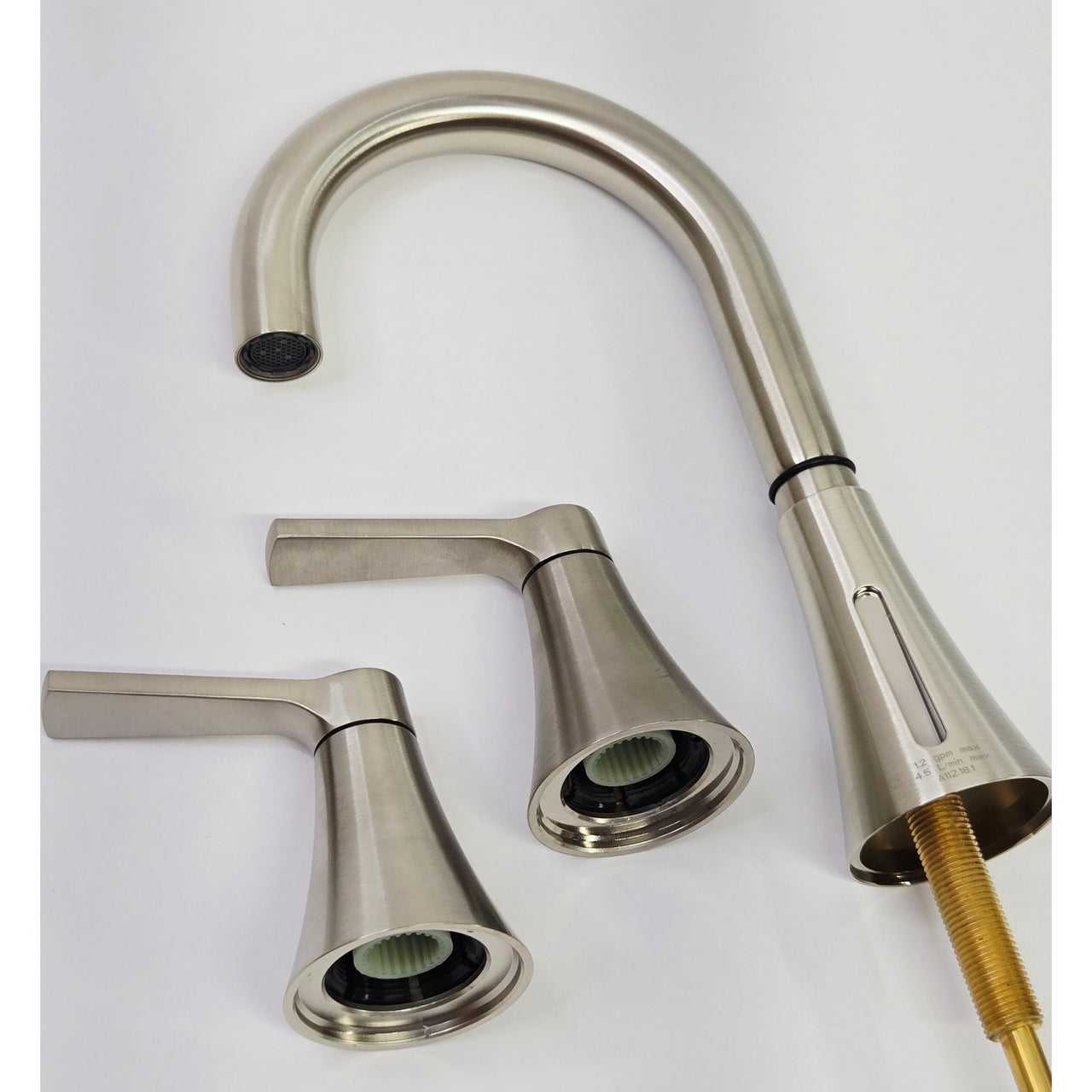 Moen TV64433BN Jase 1.2 GPM Widespread Bathroom Faucet - Brushed Nickel READ