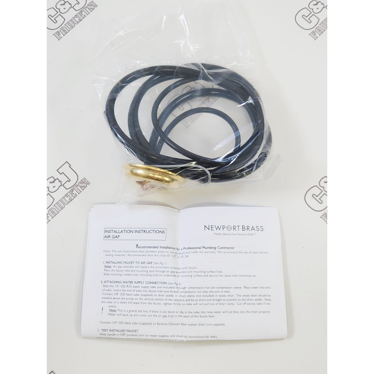 Newport Brass 6-028/03N Chesterfield Kitchen Sink Air Gap - Unlacquered Brass