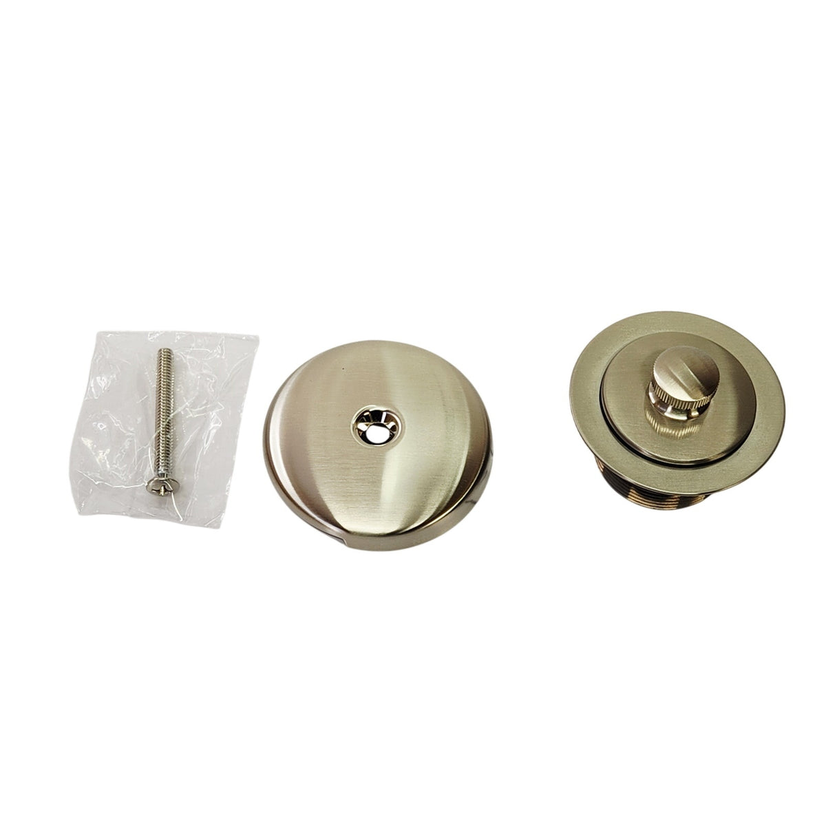 Moen T90331BN Push-N-Lock Tub & Shower Drain Kit w/Overflow Cover - Brush Nickel