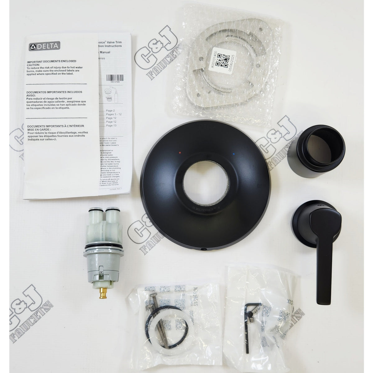 Delta T14072-BL Galeon Shower Pressure Balanced Trim - Matte Black READ1