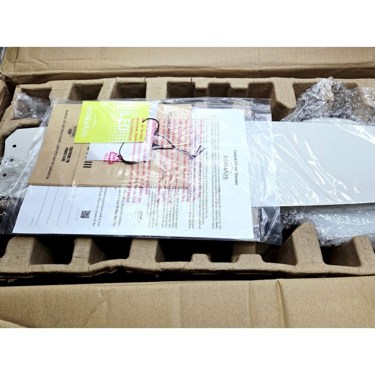 MinkaAire F670L-WHF Airetor III 54" 3 Blade Indoor LED Ceiling Fan - Flat White