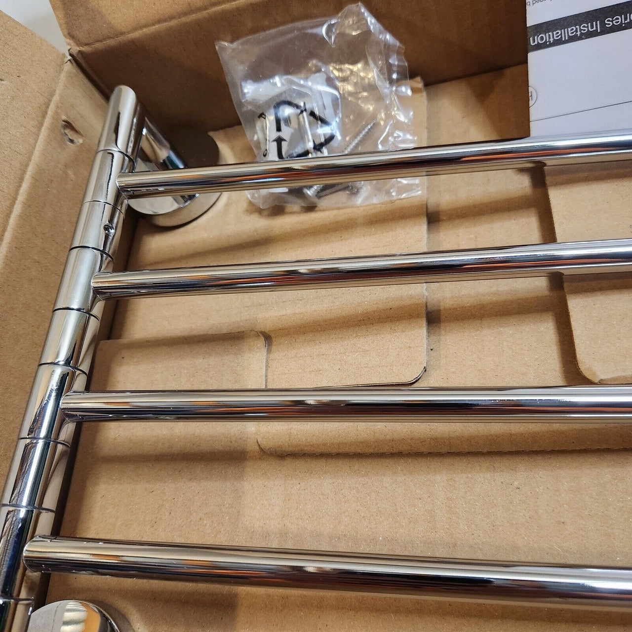 Signature Hardware 353731 Colvin Quadruple Swing Arm Towel Bar - Chrome
