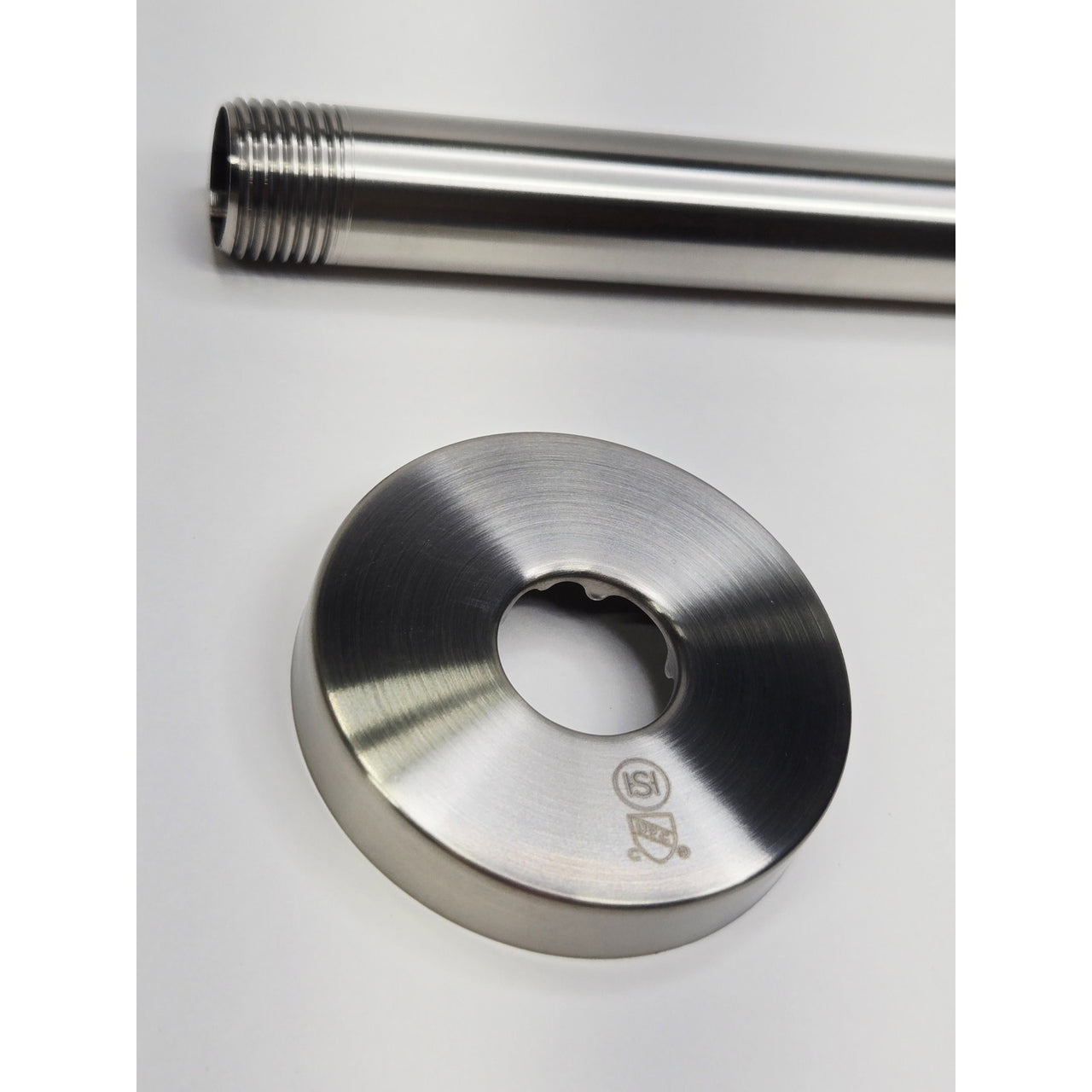 Signature Hardware 449718 8" Contemporary Shower Arm and Flange - Chrome