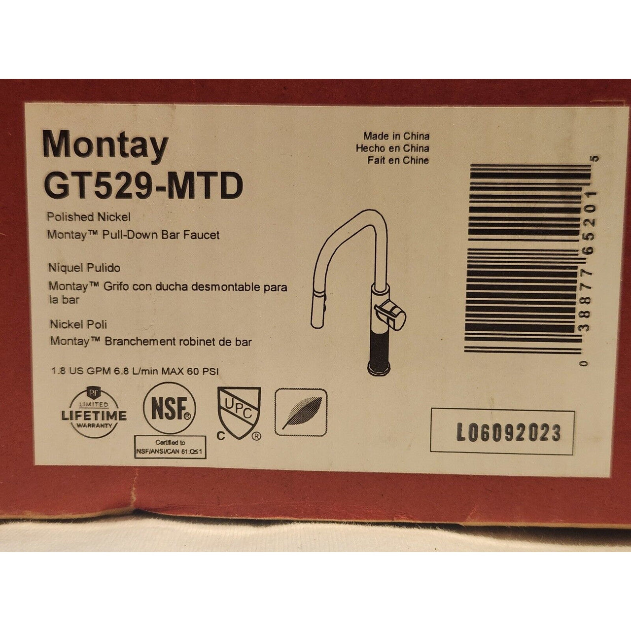 Pfister GT529-MTD Montay 1-Handle Pull-Down Kitchen Faucet - Polished Nickel