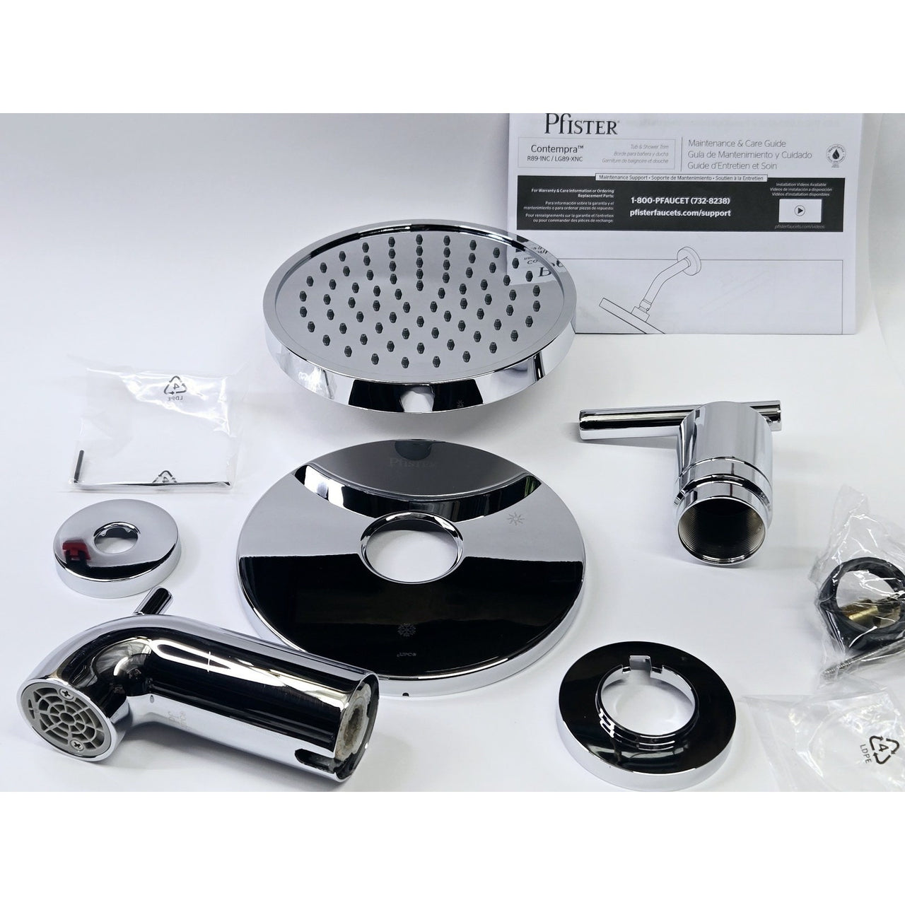 Pfister LG89-8NCC Contempra Tub and Shower Trim, 1.75 GPM - Polished Chrome READ