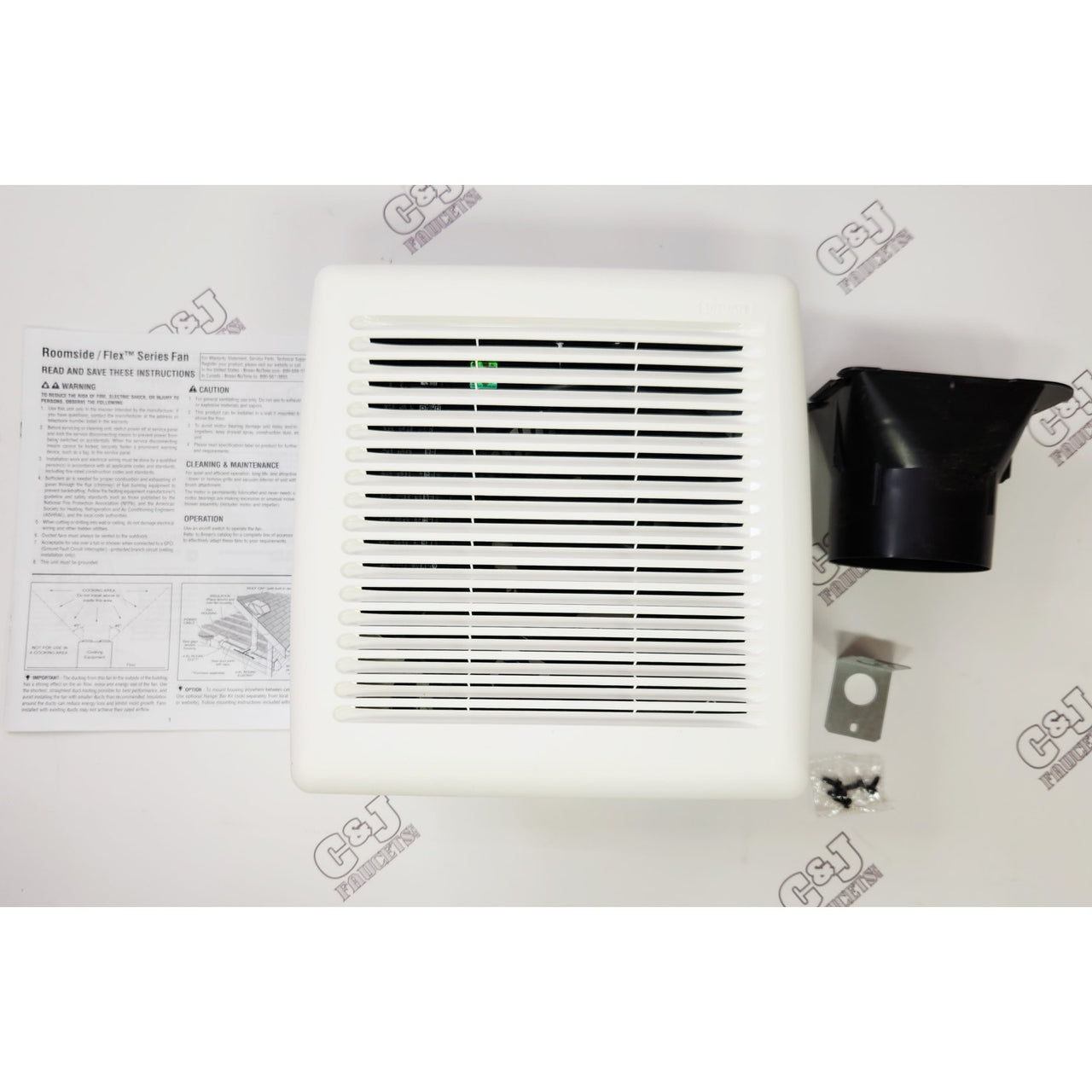 Broan AE50 50 CFM InVent Ceiling Mounted Energy Star Certified Bath Fan - White