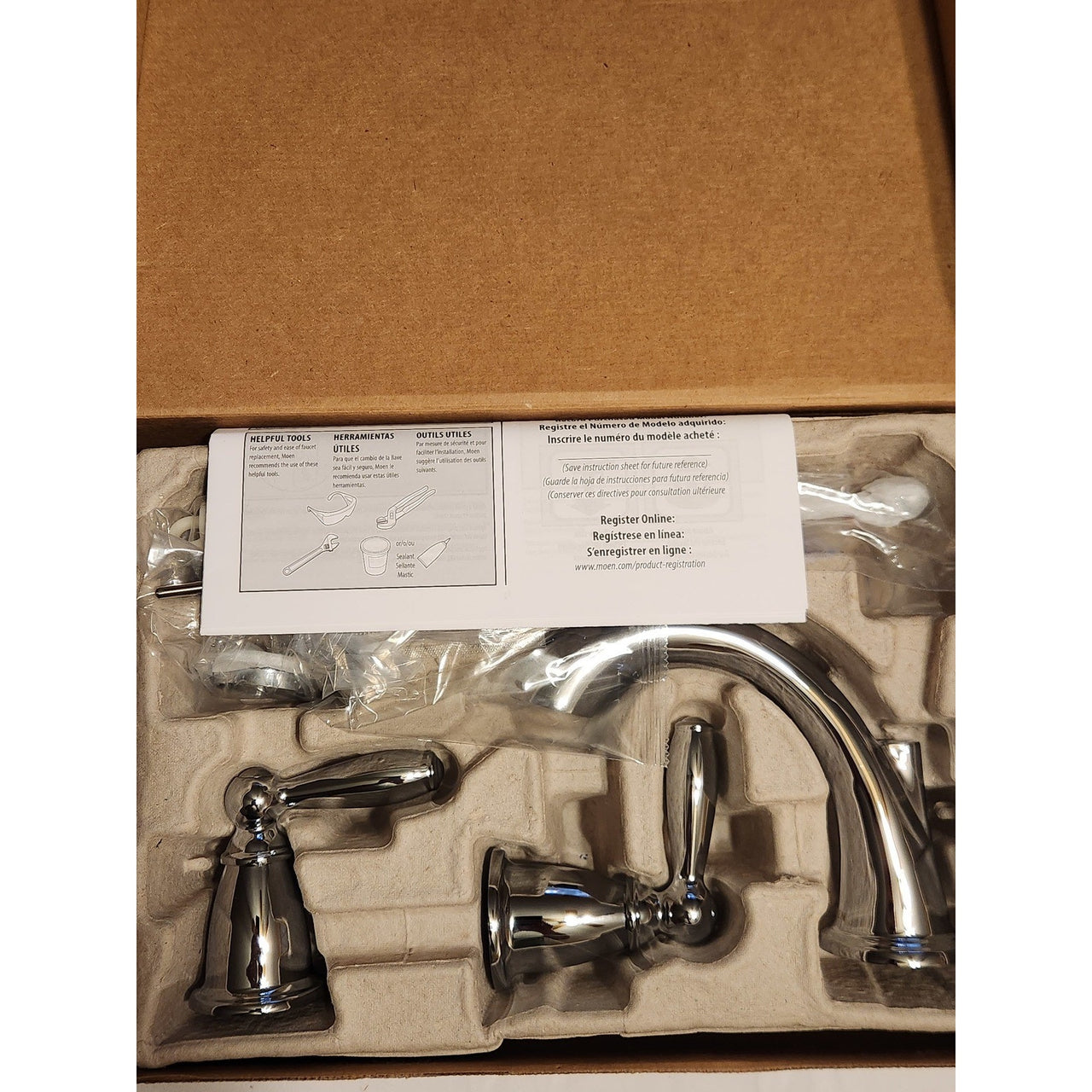 Moen T6620 Brantford Two-Handle Widespread Bathroom Faucet, NO Valve - Chrome
