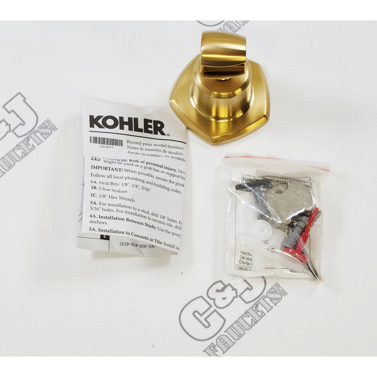 Kohler 27129-2MB Occasion Wall Mount Handshower Holder - Brushed Moderne Brass