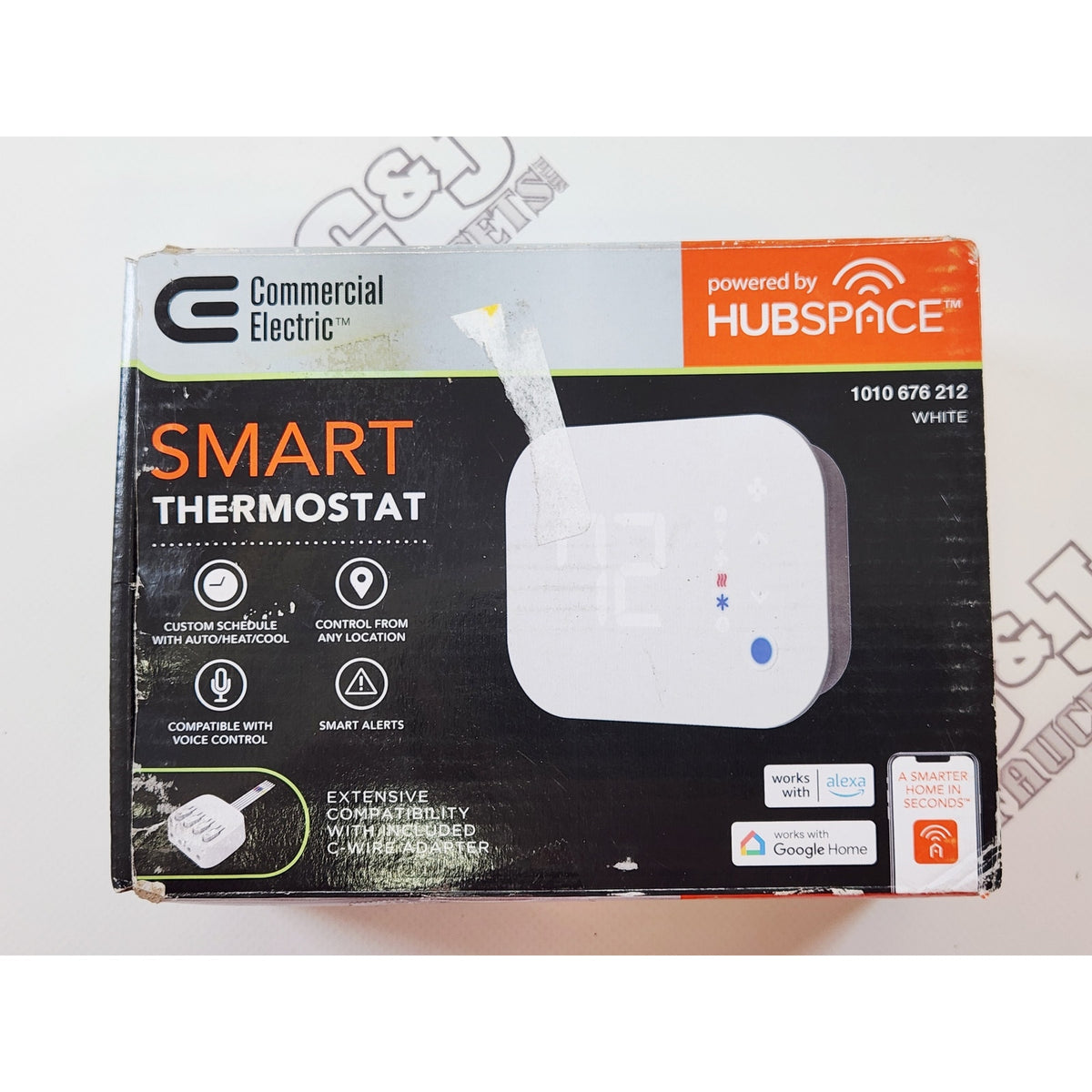Commercial Electric HTSA15CWB Wi-Fi Smart Programmable Thermostat - White
