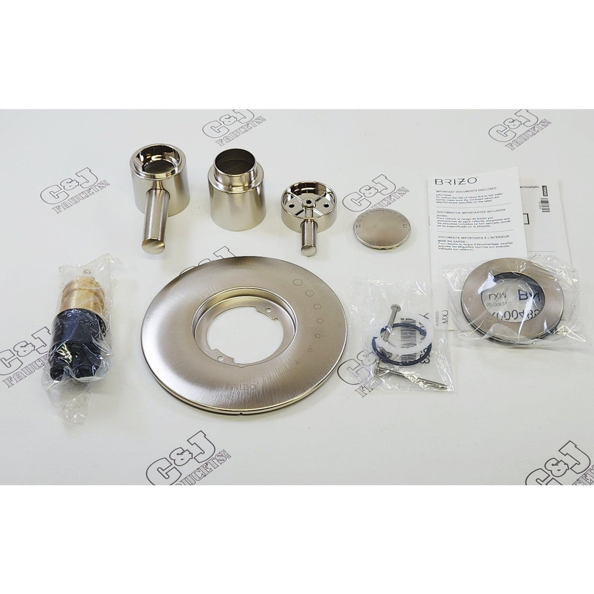 Brizo T60075-BN Odin Thermostatic Shower Trim - Brushed Nickel