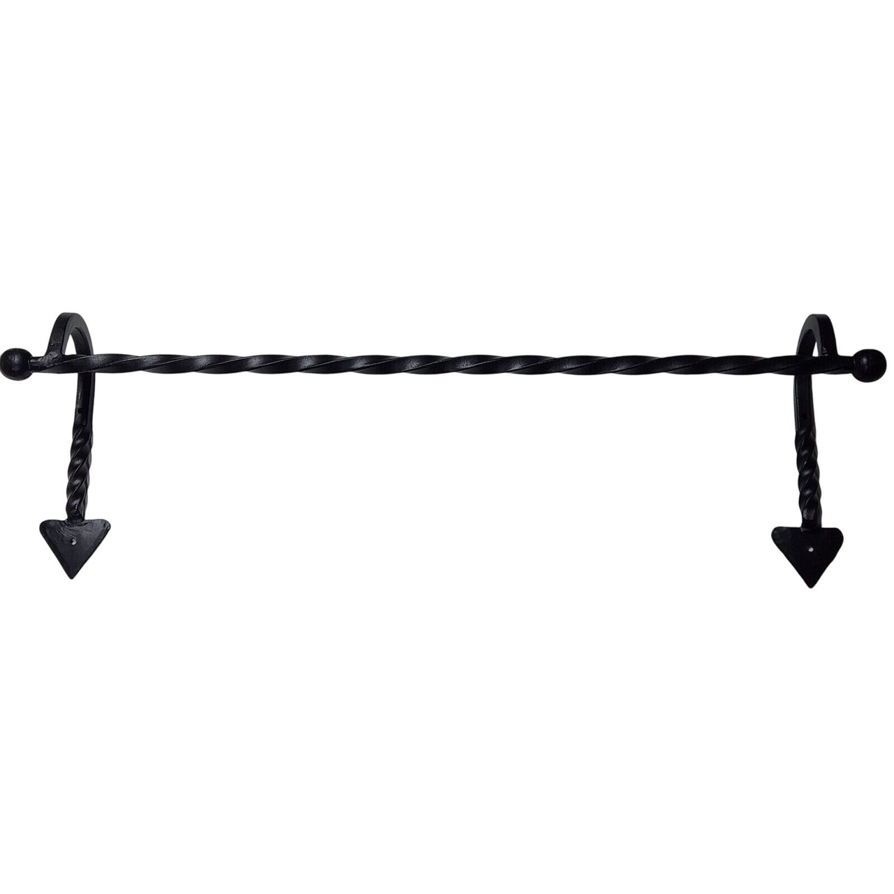 Signature Hardware 327515 Gothic Cast Iron Towel Bar - Matte Black Powder Coat