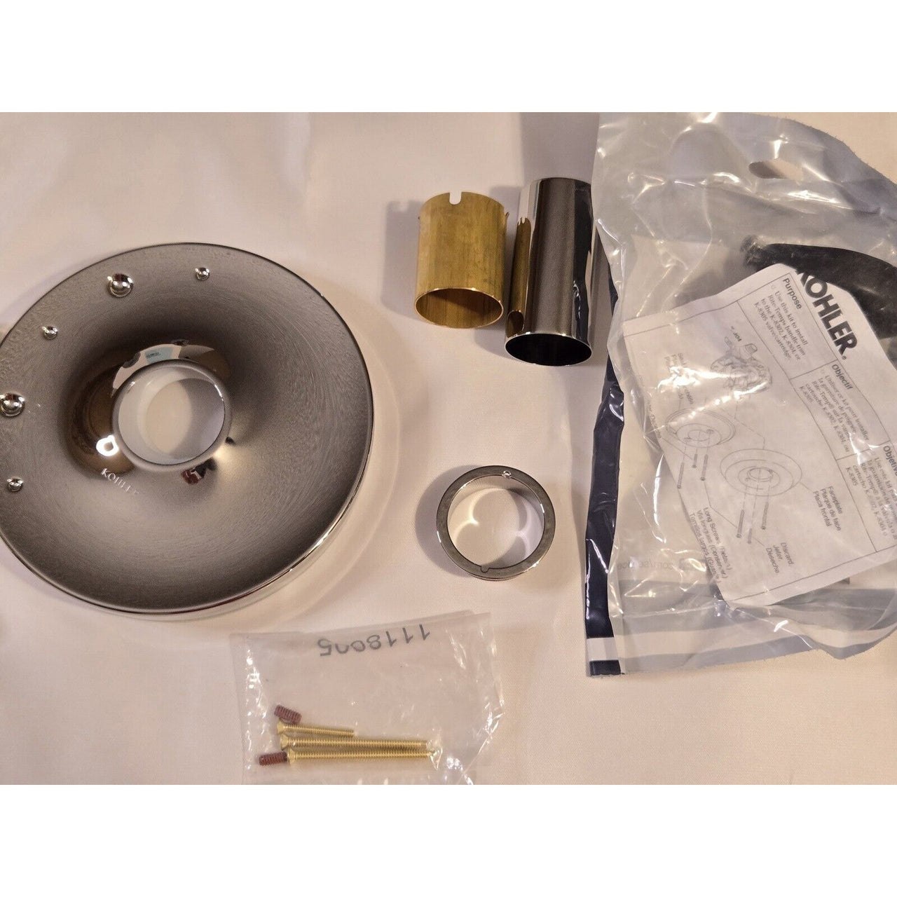 Kohler TS14423-3-SN Purist Valve Trim with Cross Handle -Vibrant Polished Nickel