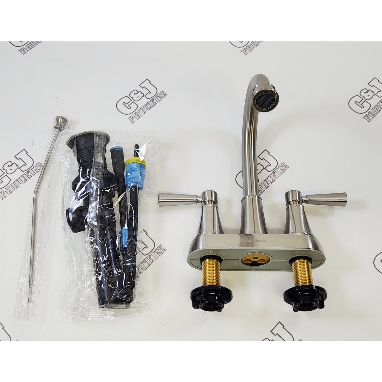 Glacier Bay 1006 570 146 Melina 1.2 GPM Centerset Faucet - Brushed Nickel