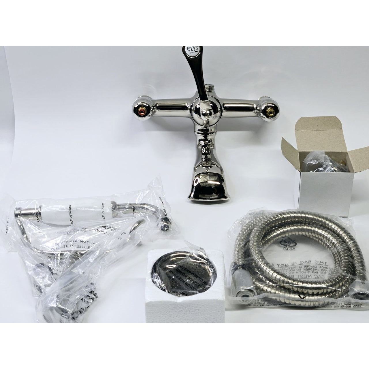 Signature Hardware HL-308-4-NH-PN English Telephone Faucet Body -Polished Nickel