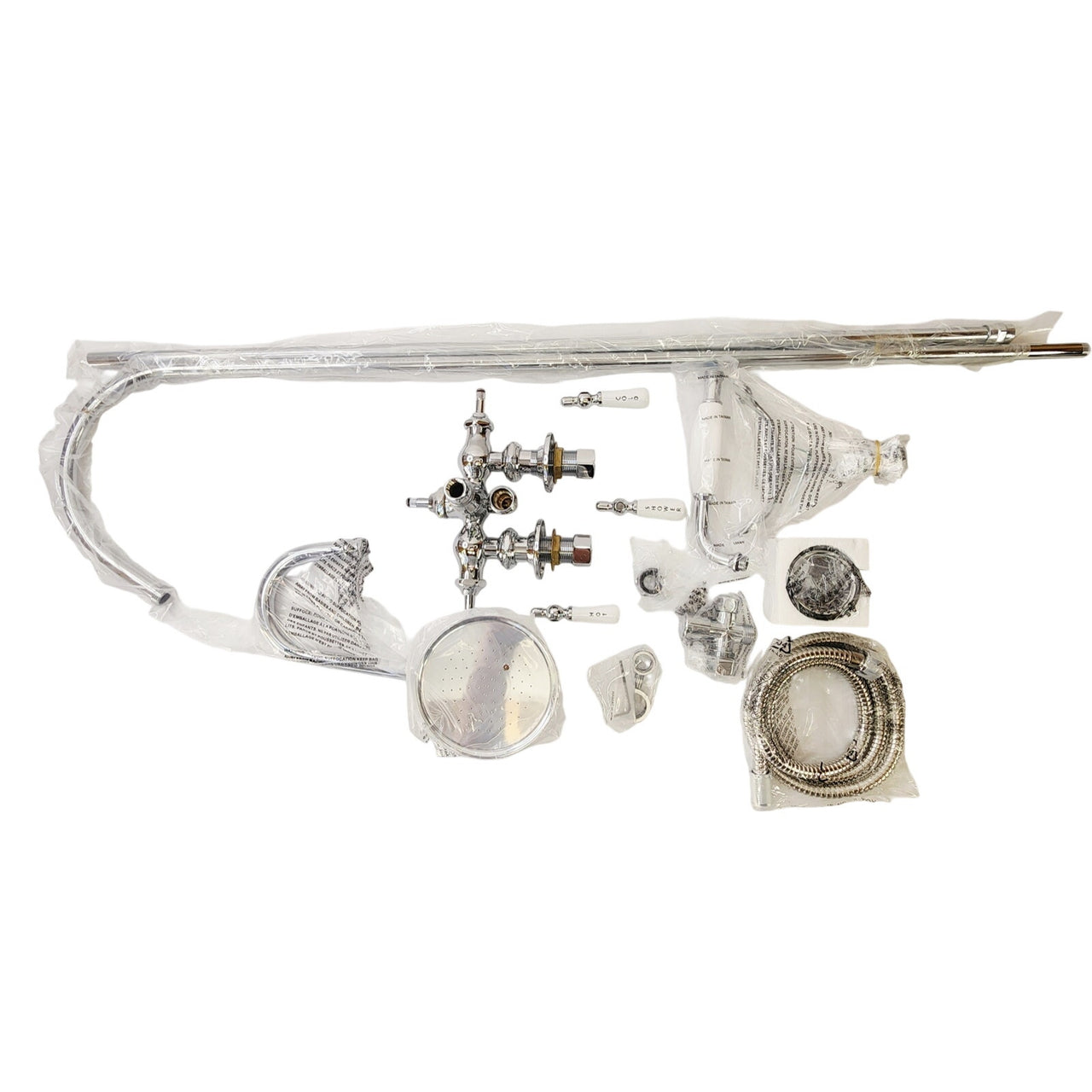 Signature Hardware 476398 Gooseneck Wall Mount Tub/Shower Conversion - Chrome