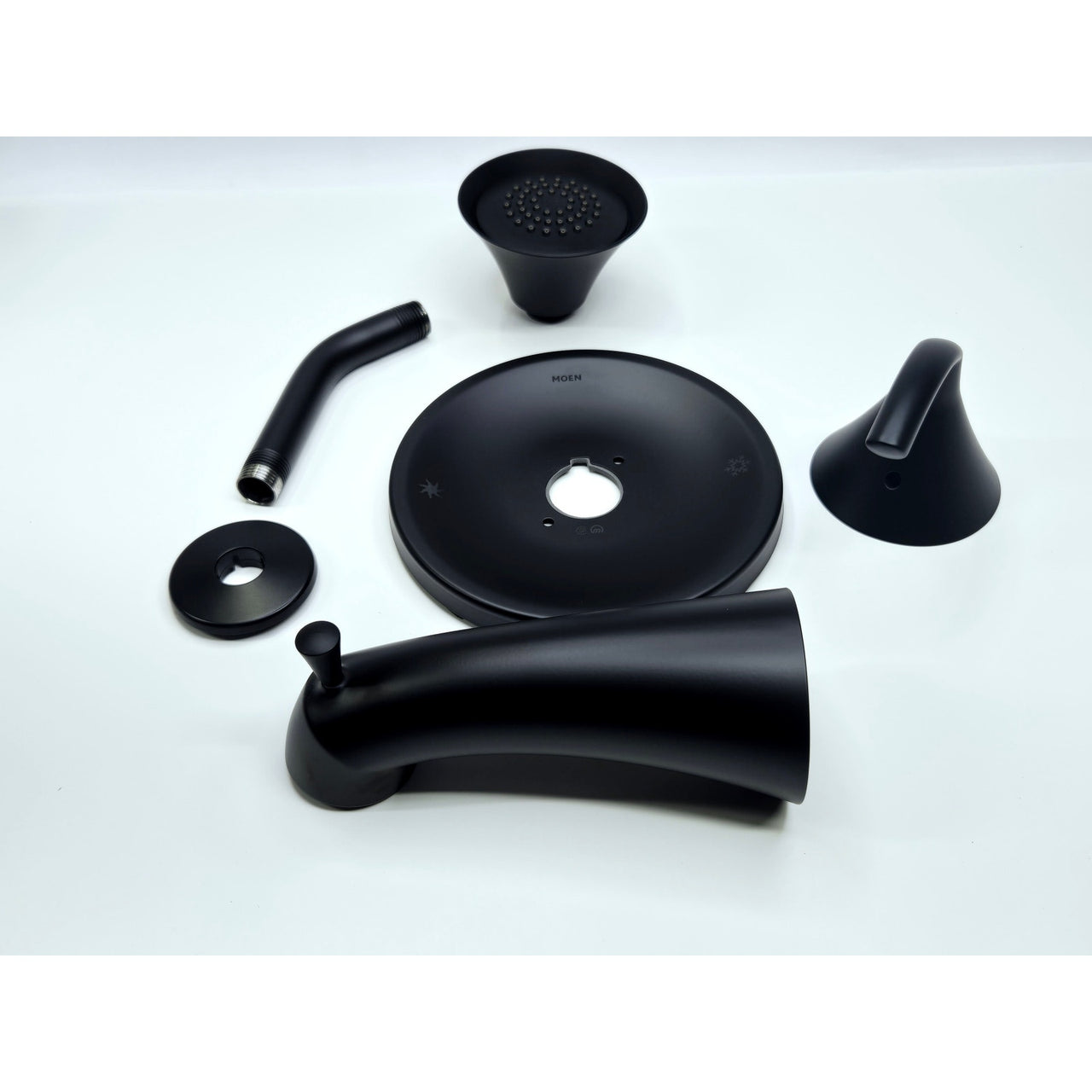 Moen T2743BL Glyde Single Function Shower Trim Only Less Rough In - Matte Black