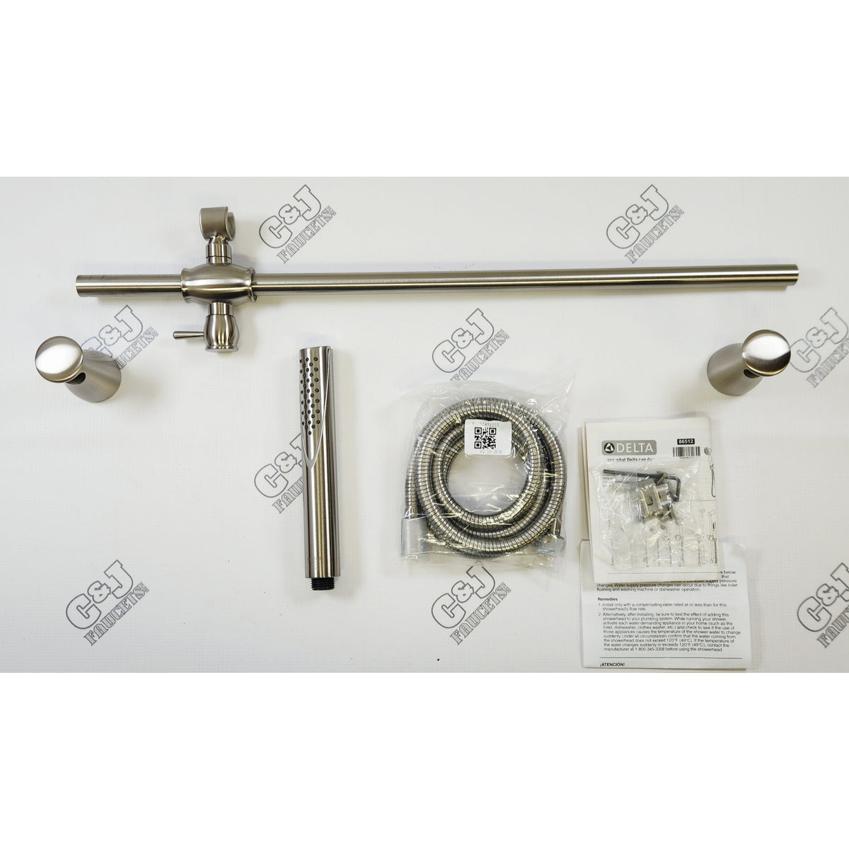 Delta 57085-SS Trinsic 1.75GPM Single Function Hand Shower Slide Bar - Stainless