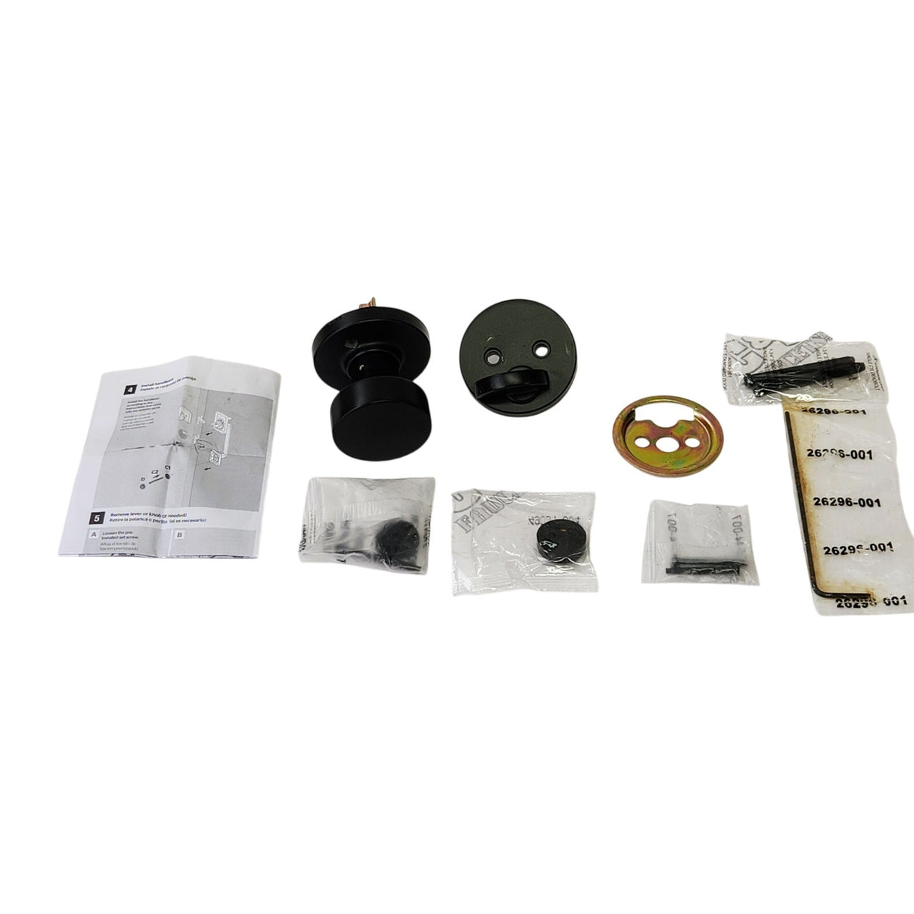 Kwikset 971PSKDT-517 Pismo Keyed Entry Handleset Interior Pack -Matte Black READ