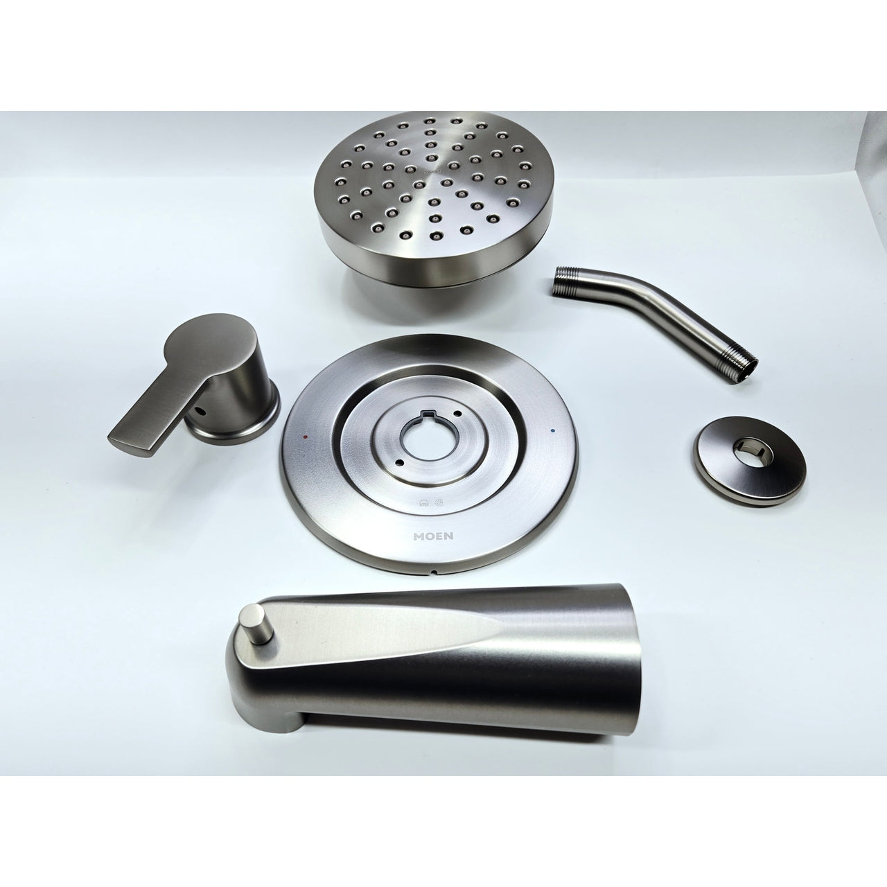 Moen 82628SRN Rinza Round Bathtub and Shower Faucet with Valve - Brushed Nickel