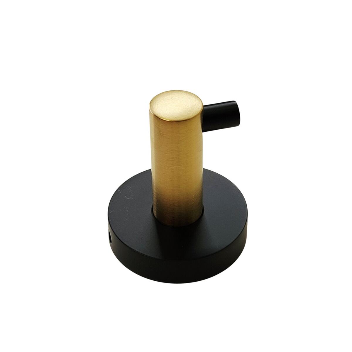 Design House 582734-BGD Kelton Euro Single Robe Hook - Matte Black/Satin Gold