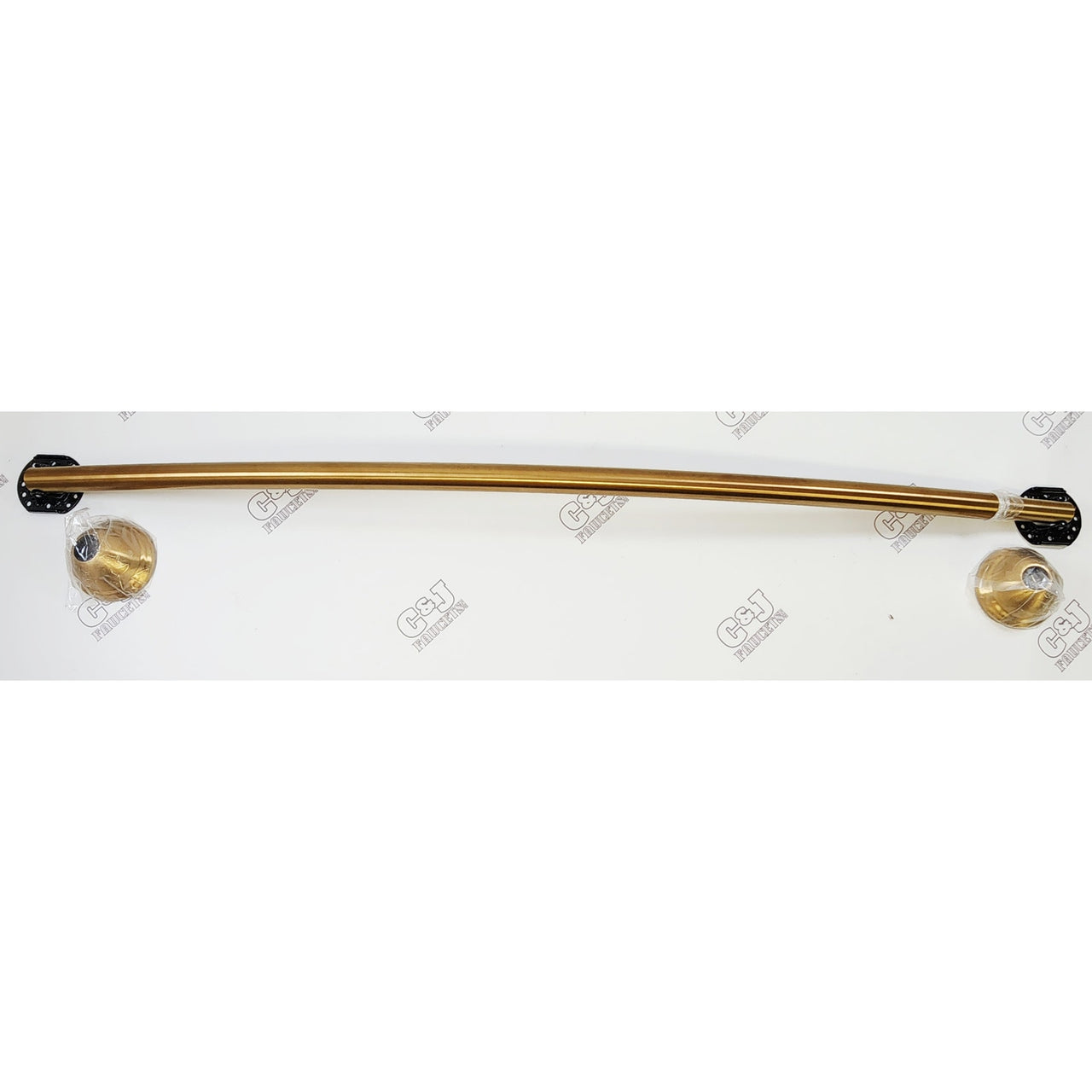 Moen CSR2160BG 54" - 72" Adjustable Curved Bathroom Shower Rod - Brushed Gold