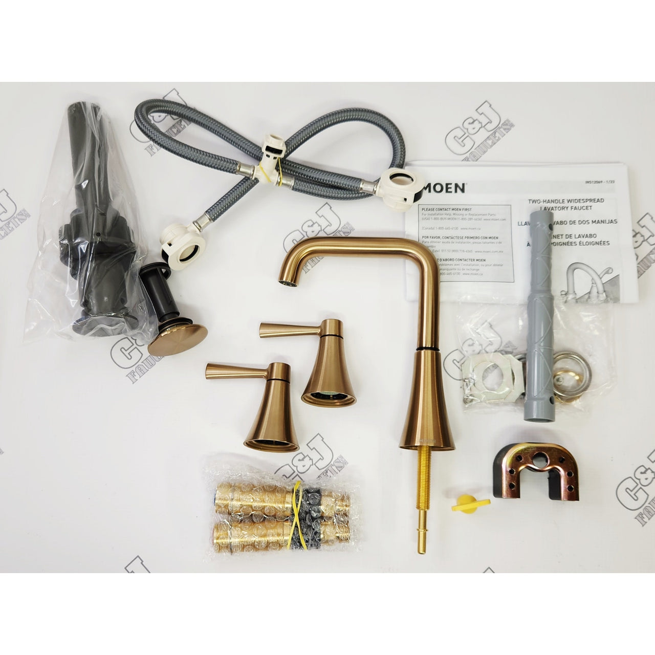 Moen 84026BZG Ronan 8" Widespread 2-Handle Faucet - Bronzed Gold