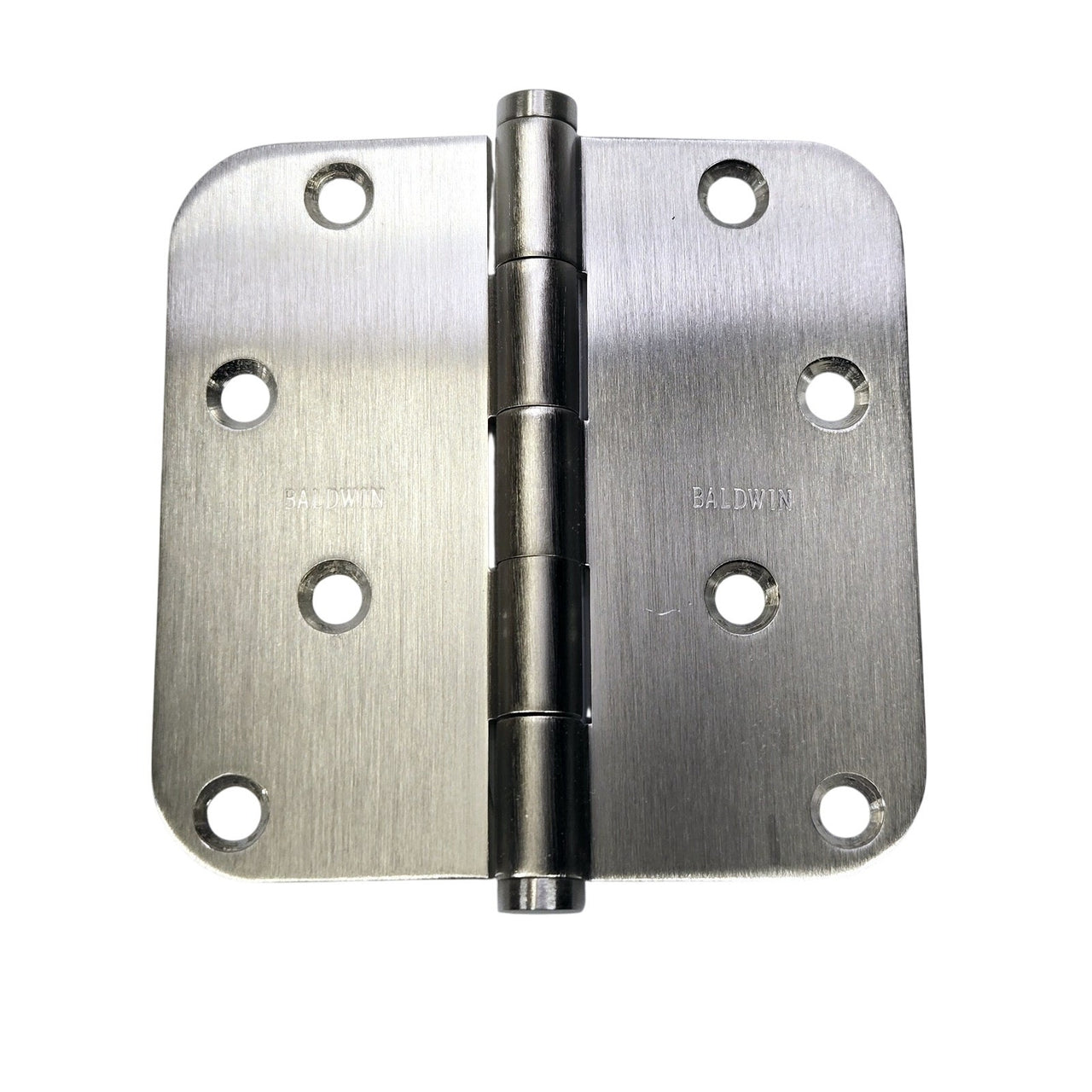 Baldwin Hardware 1140.056.I Estate Brass 5/8" Radius Corner Hinge - Satin Nickel