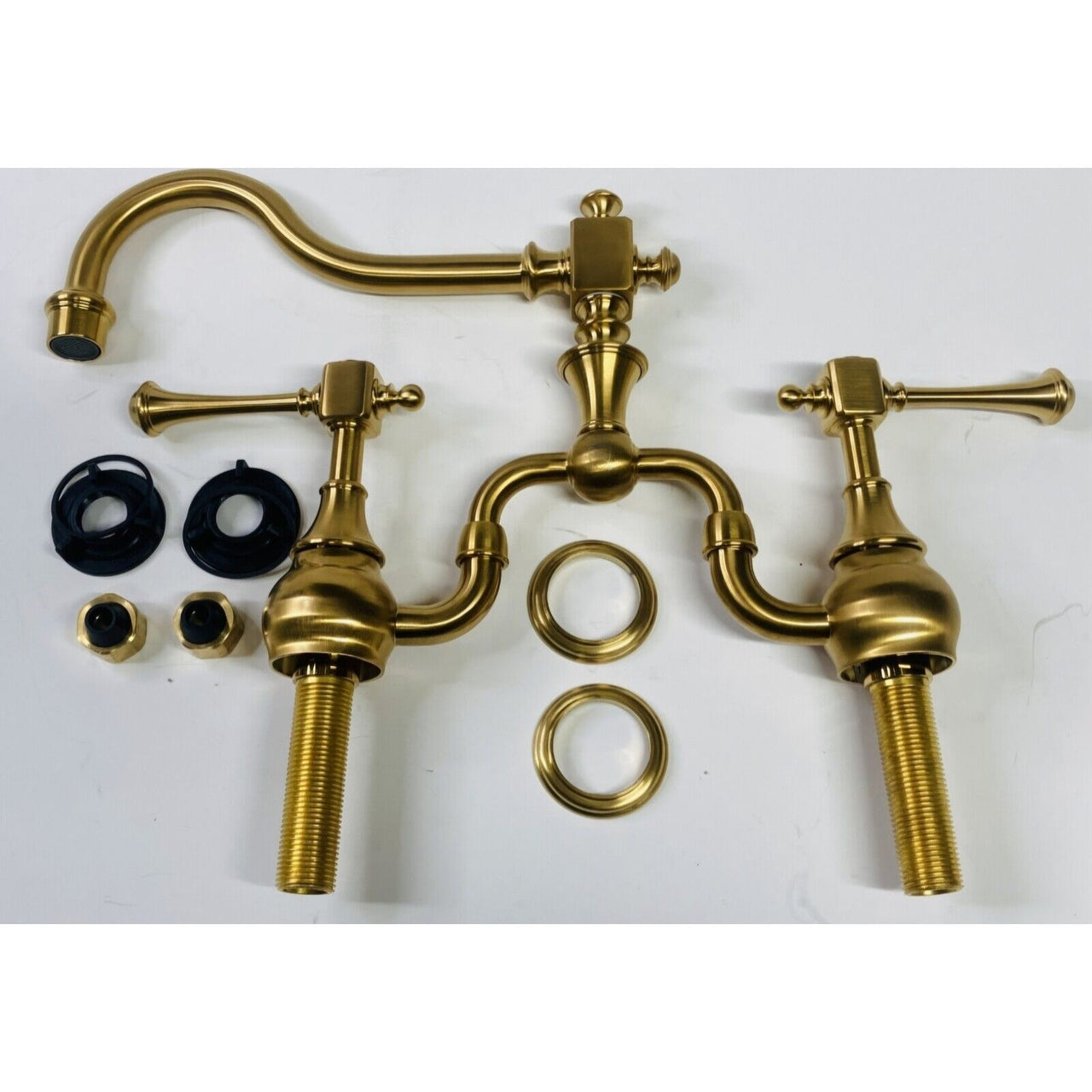 Signature Hardware 434999 Vintage 1.8 GPM Bridge Kitchen Faucet - Gold