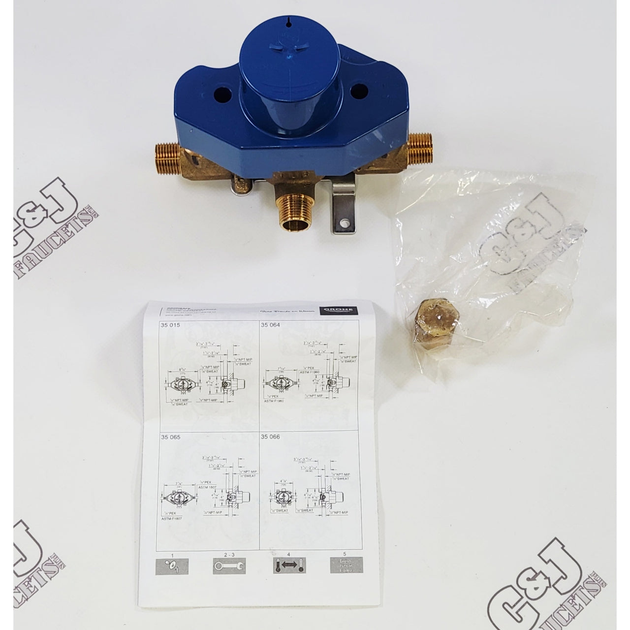 Grohe 35015001 Grohsafe Shower Pressure Balance Rough-In Valve