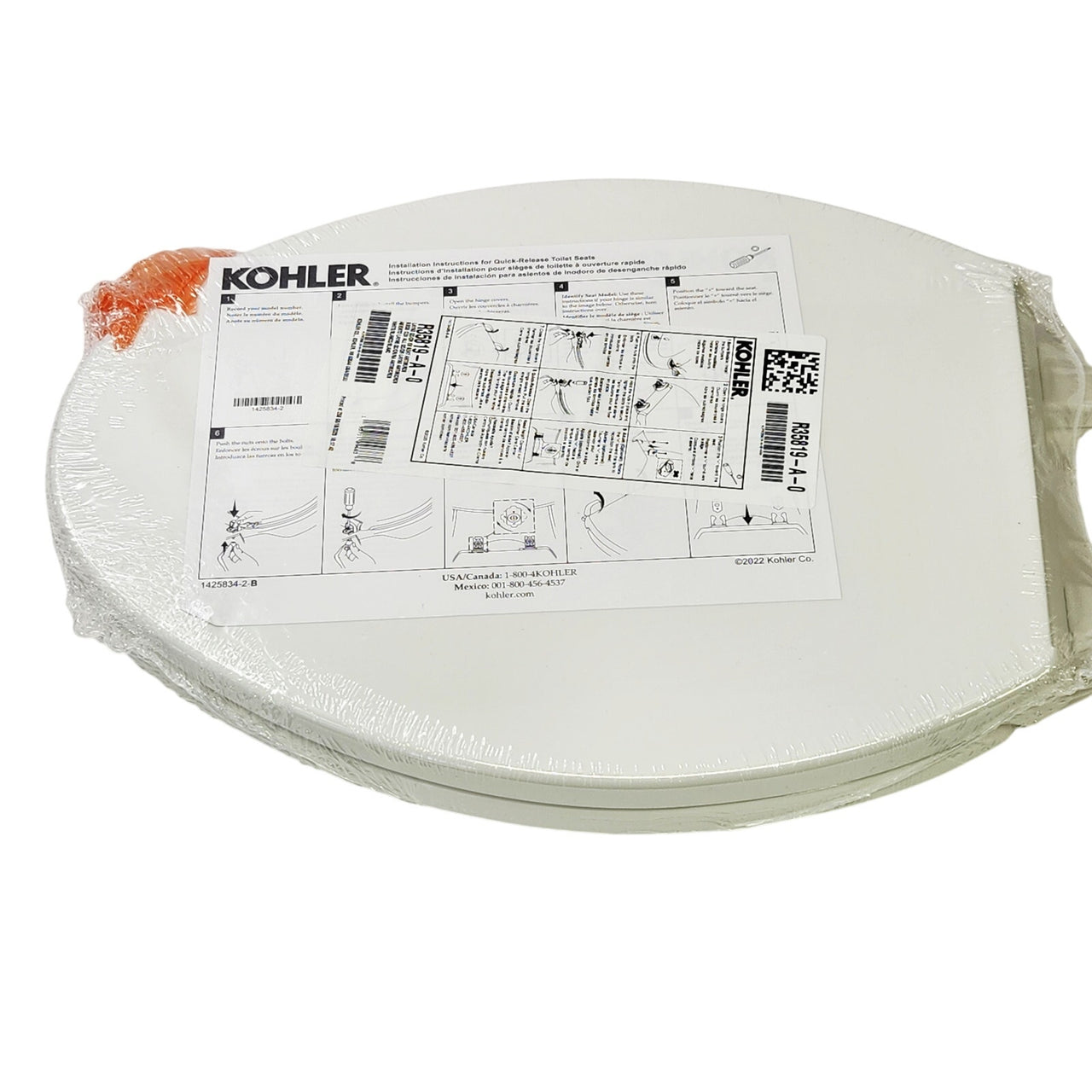 Kohler R35819-A-0 Layne Quiet-Close Antimicrobial Elongated Toilet Seat - White