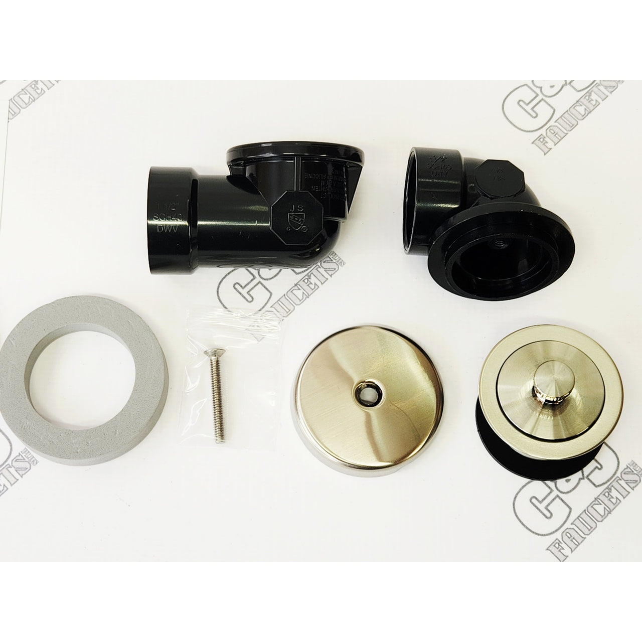 Jones Stephens B1HABPBN 1-1/2" Bathroom Tub Drain Kit - Brushed Nickel