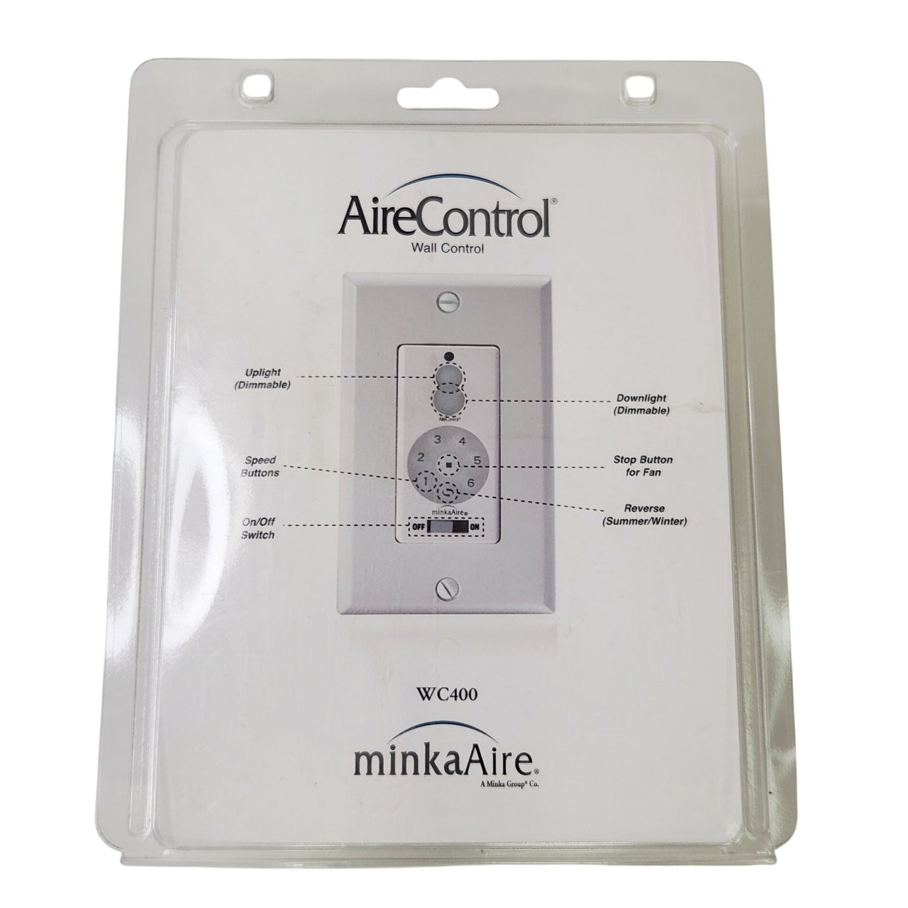 MinkaAire WC400 Wall Control for Select MinkaAire Fan Models - White