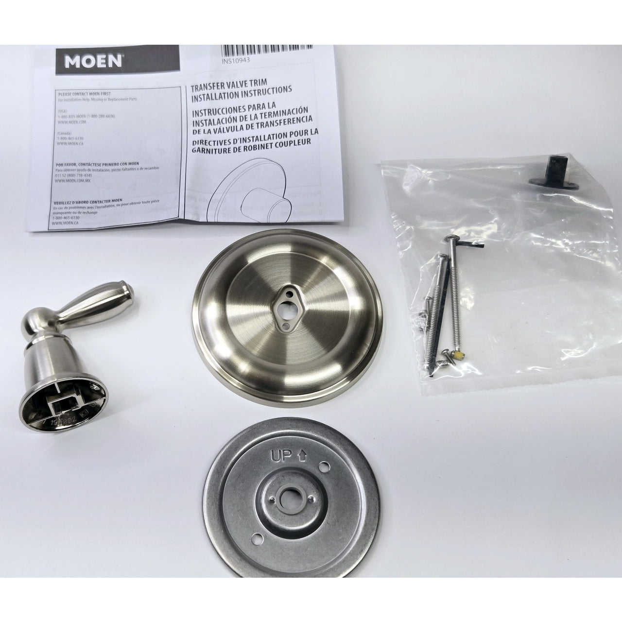 Moen UT2021BN Brantford 1-Handle M-CORE Transfer Valve Trim Kit - Brushed Nickel