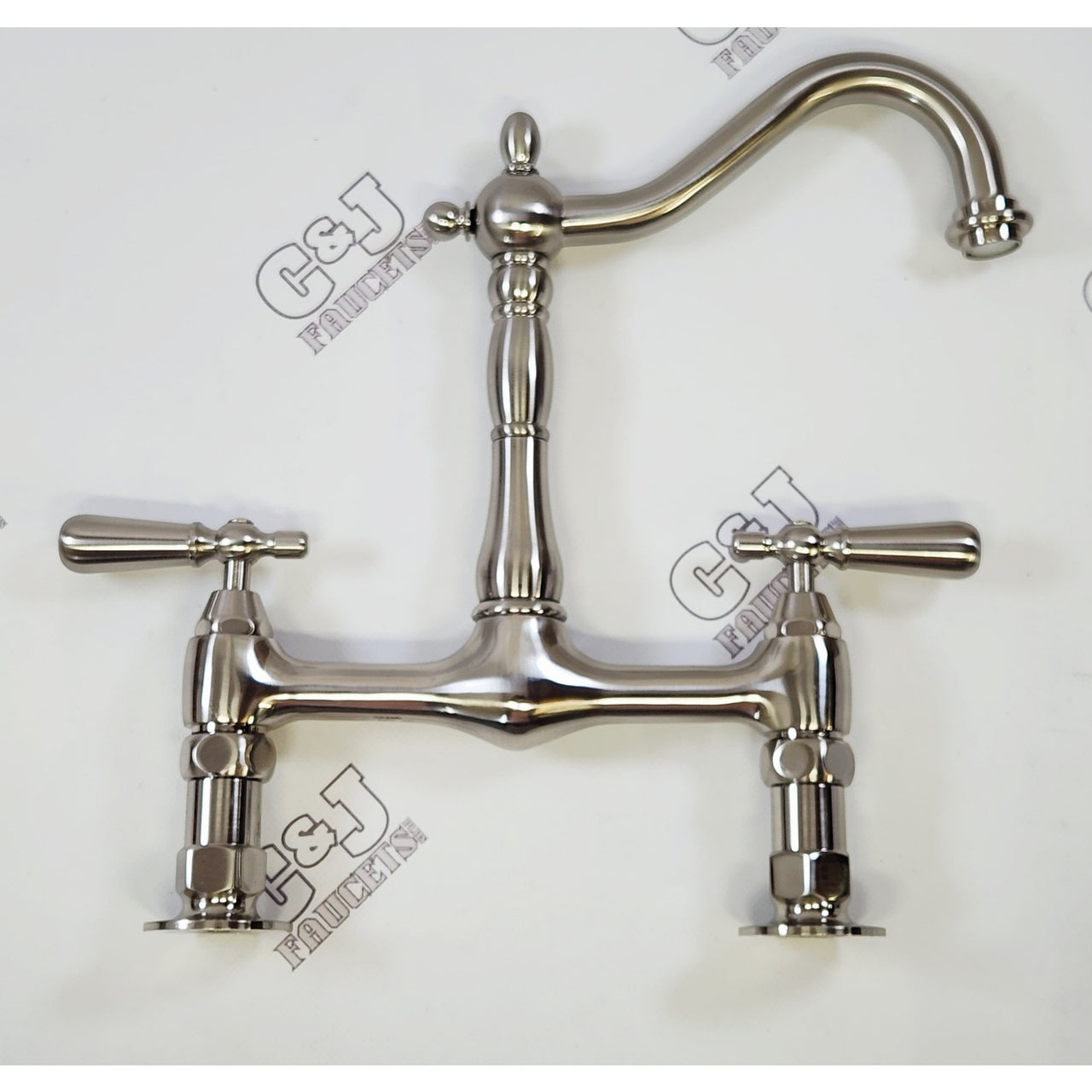 Signature Hardware 329220 Bridge 1.2 GPM Bathroom Lever Faucet - Brushed Nickel